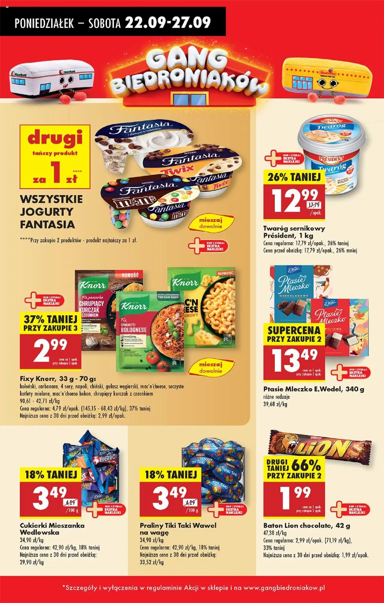 Biedronka gazetka od 22.09.2025 | Strona: 28 | Produkty: Baton, Gulasz, Twaróg, Kotlety