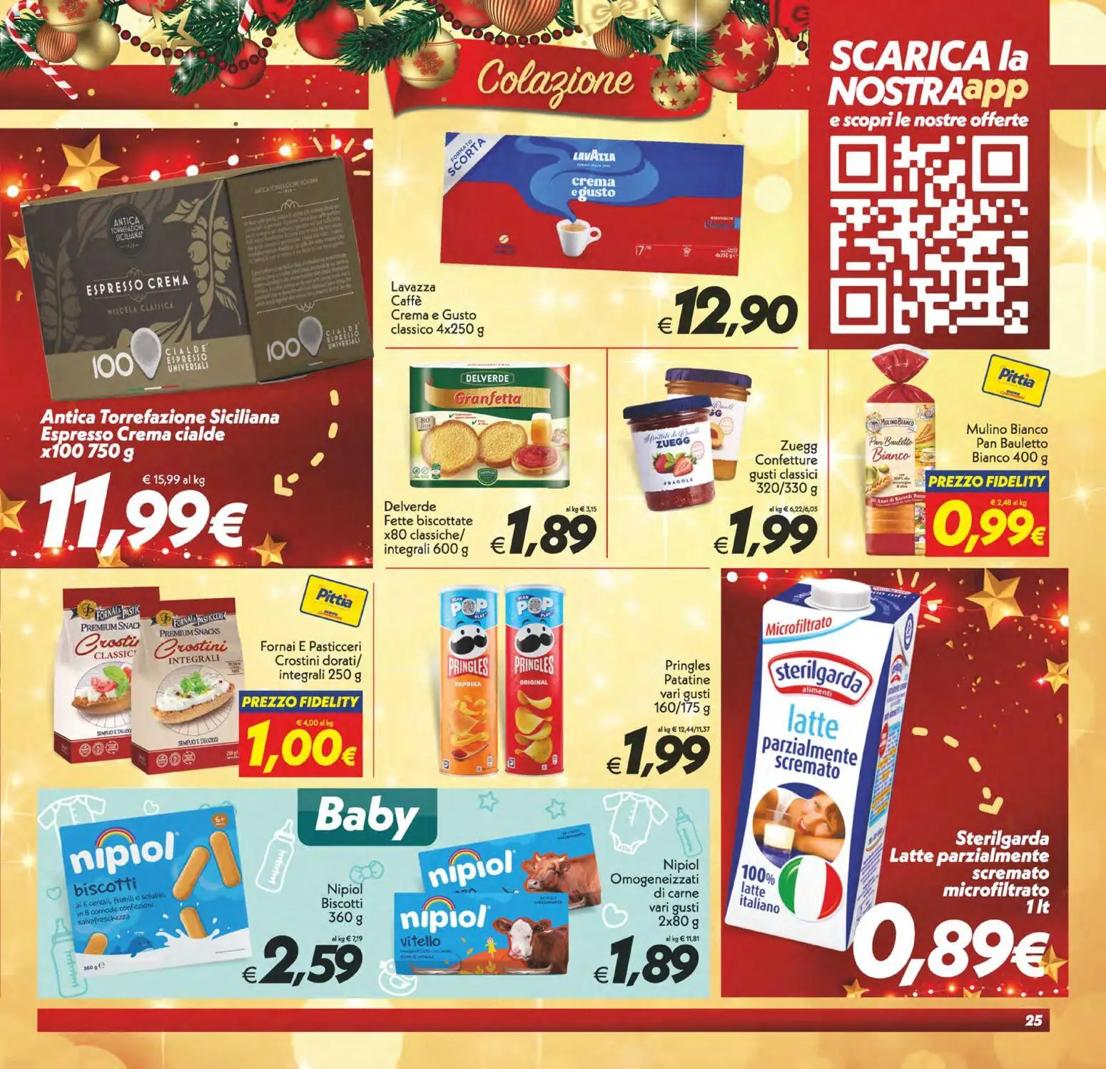 Volantino SuperConveniente del 16.12.2025 | Pagina: 25 | Prodotti: Crema, Biscotti, Fette biscottate, Lavazza