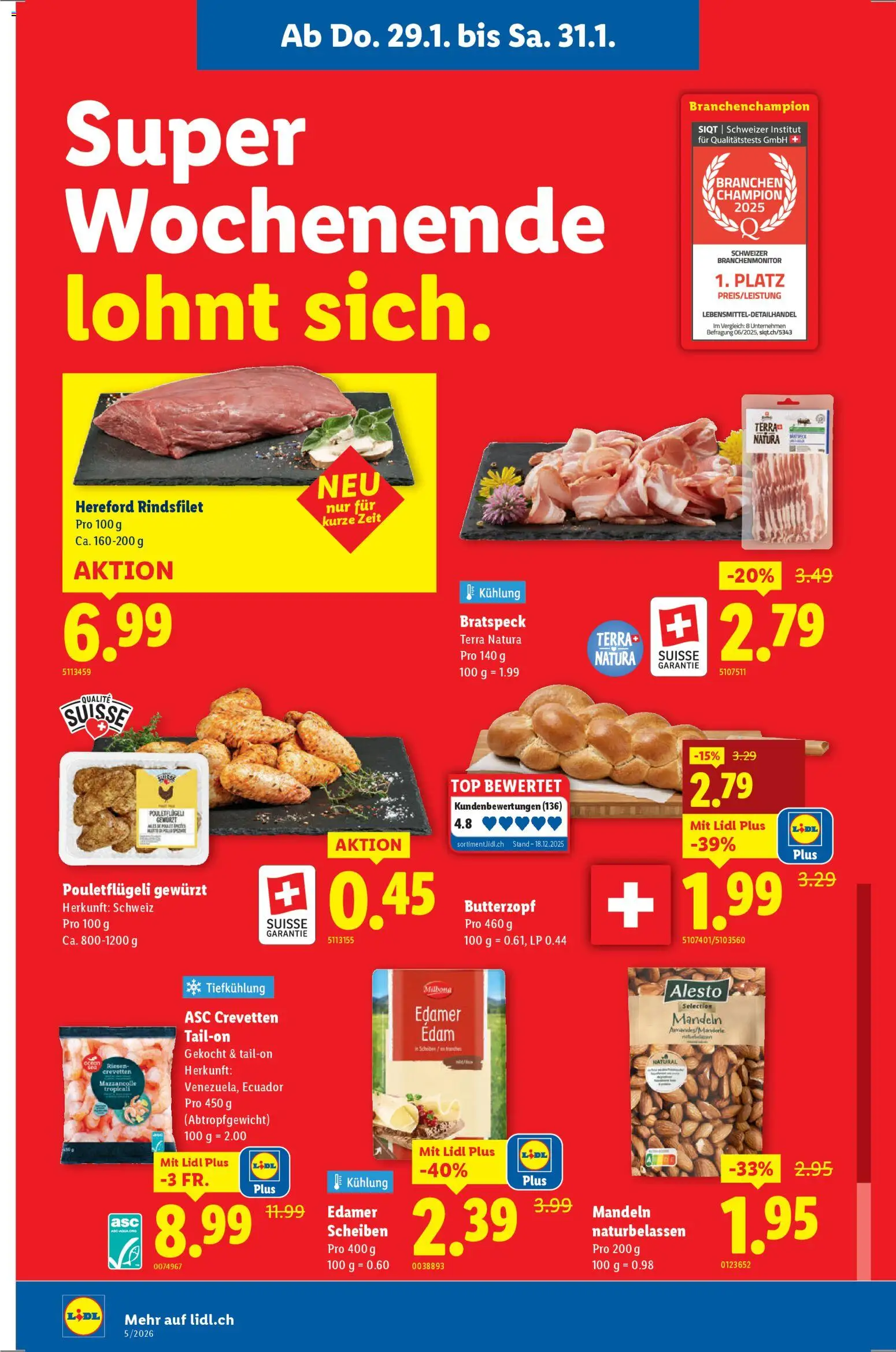 Lidl Aktionen – gültig ab 29.01.2026 | Seite: 2 | Produkte: Edamer, Top