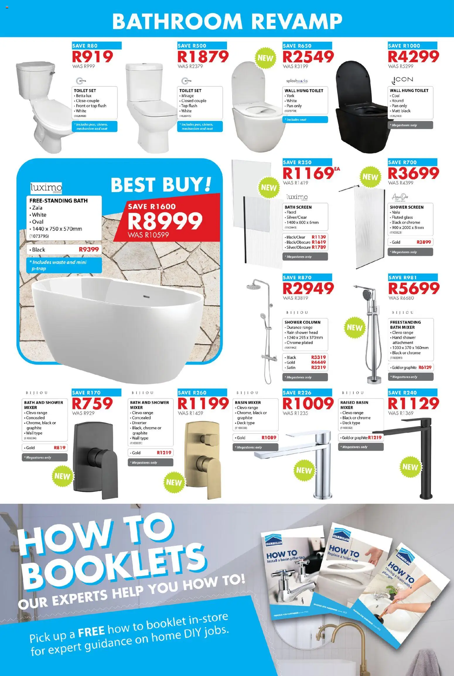 New Chamberlain Superb Easter Savings catalogue – valid from 19.03.2026 | Page: 10 | Products: Toilet, Toilet seat, Tap, Shower column
