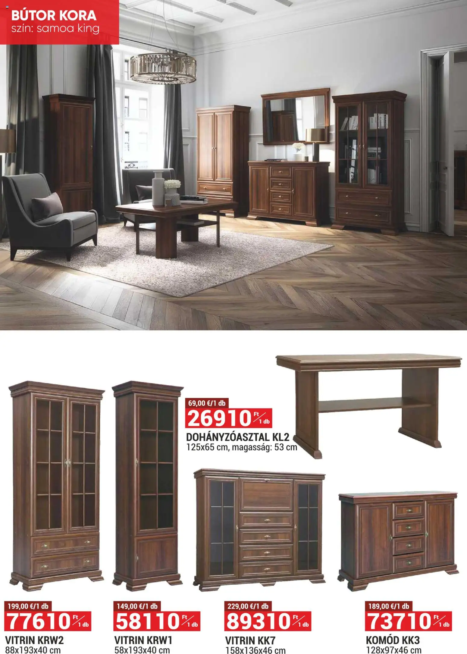 Merkury Market akciós ujság - amely érvényes a következő dátumtól: 01.03.2026 | Oldal: 12 | Termékek: Bútor, Komód, Vitrin, Dohányzóasztal