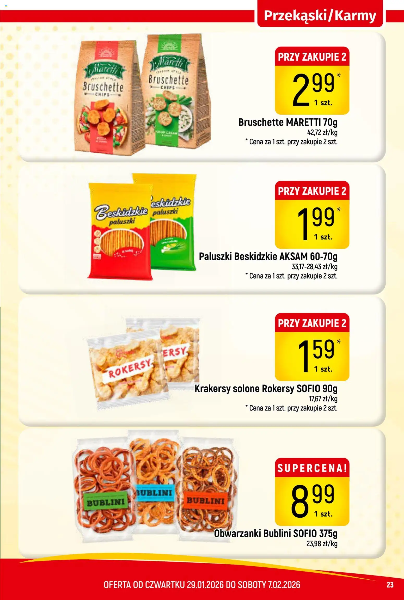 Piotruś Pan Gazetka od 29.01.2026 | Strona: 23 | Produkty: Paluszki, Krakersy