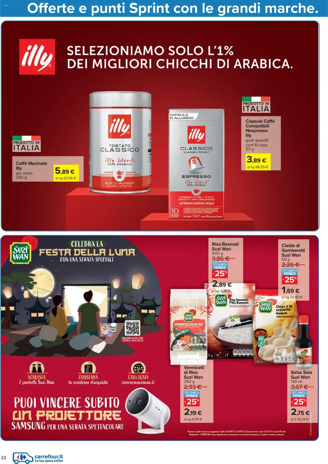 Volantino Carrefour del 10.10.2025 | Pagina: 22 | Prodotti: Caffè, Riso, Salsa, Gamberetti
