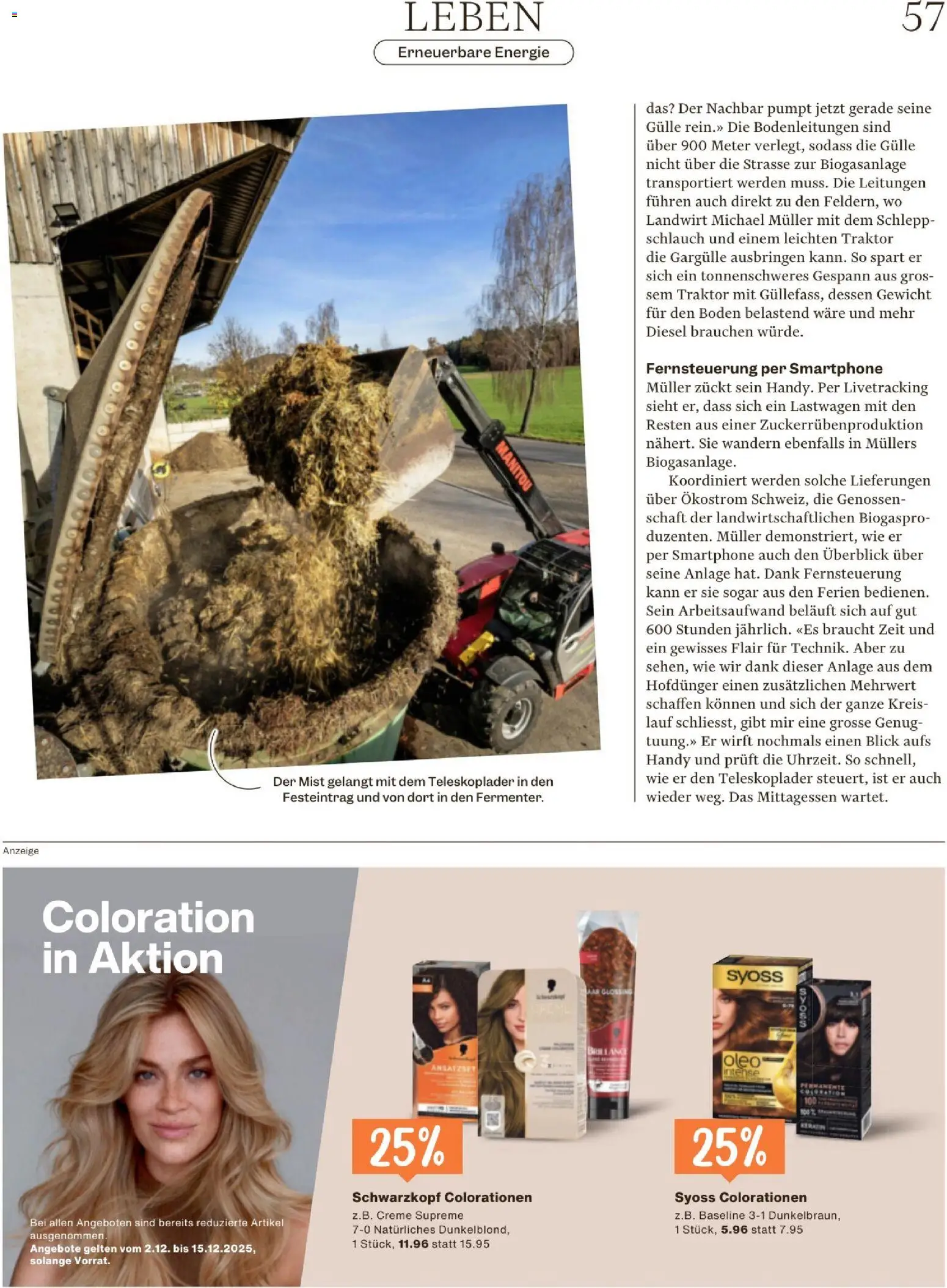 Migros Magazin – gültig ab 02.12.2025 | Seite: 57 | Produkte: Smartphone, Gewicht, Creme