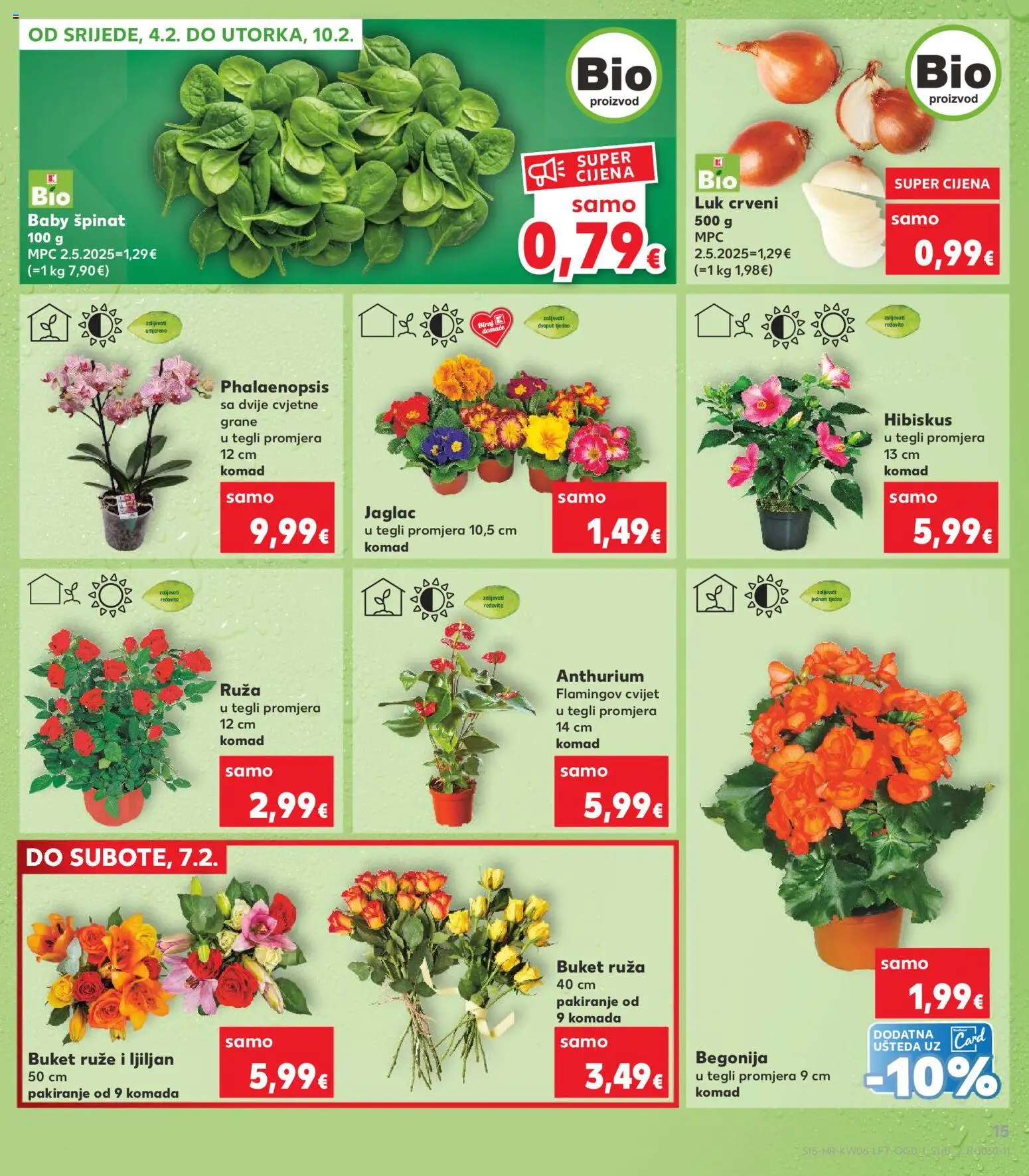 Kaufland katalog | vrijedi od 04.02.2026 | Stranica: 15 | Proizvodi: Špinat, Luk