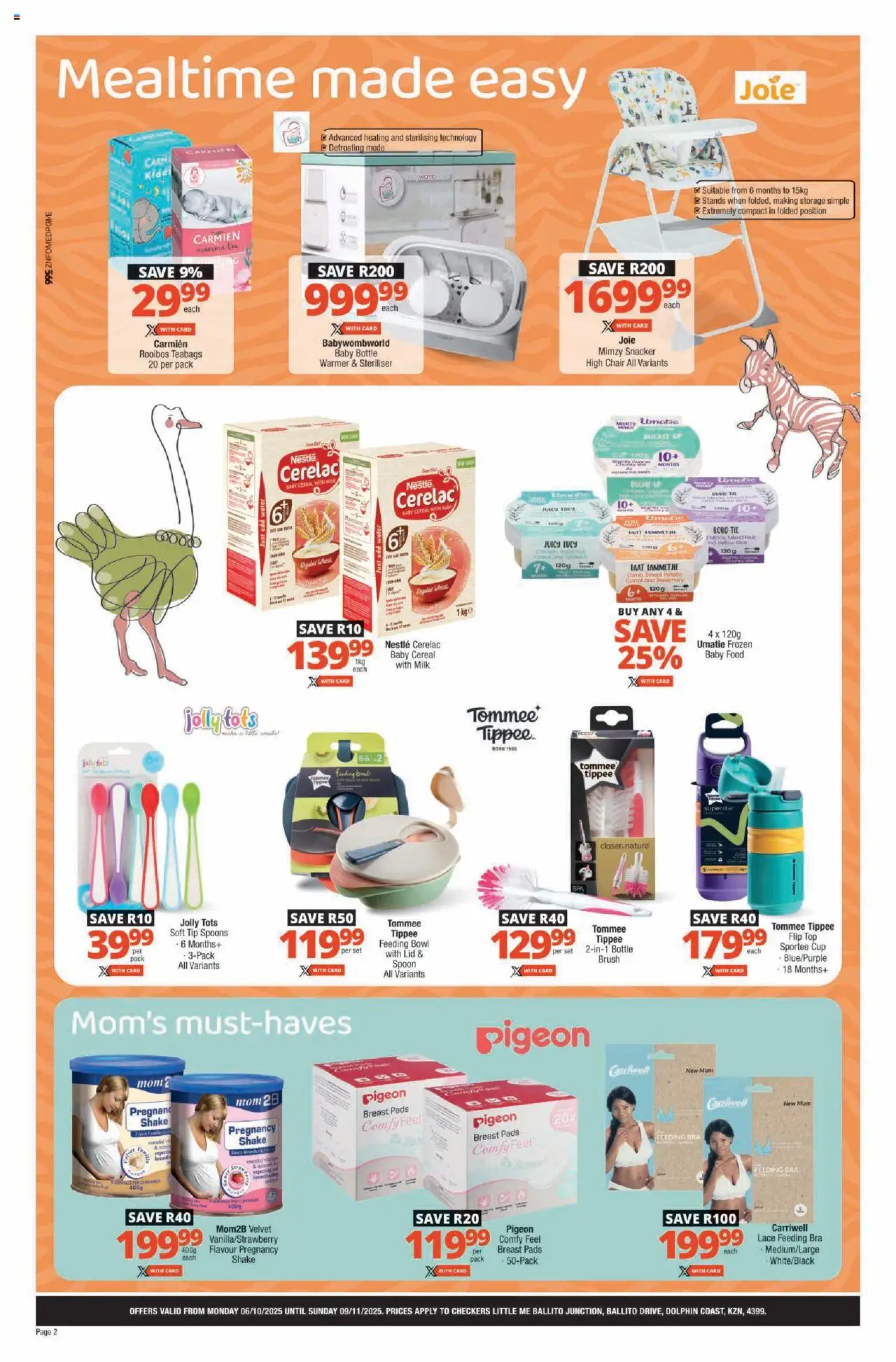 New Checkers catalogue – valid from 06.10.2025 | Page: 2 | Products: Bowl, Chair, Milk, Brush