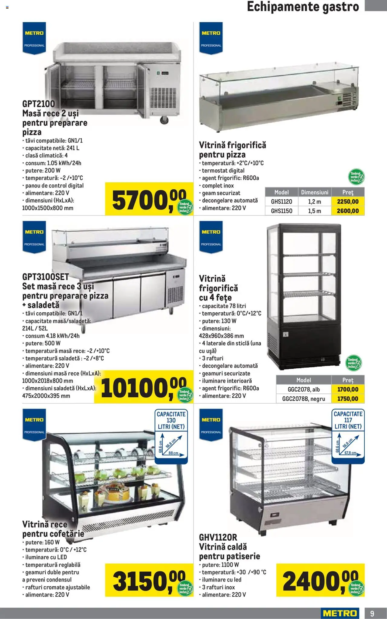 Noul catalog Metro – valabil de la 01.10.2025 | Pagină: 9 | Produse: Masă, Babak, Vitrină, Ușă