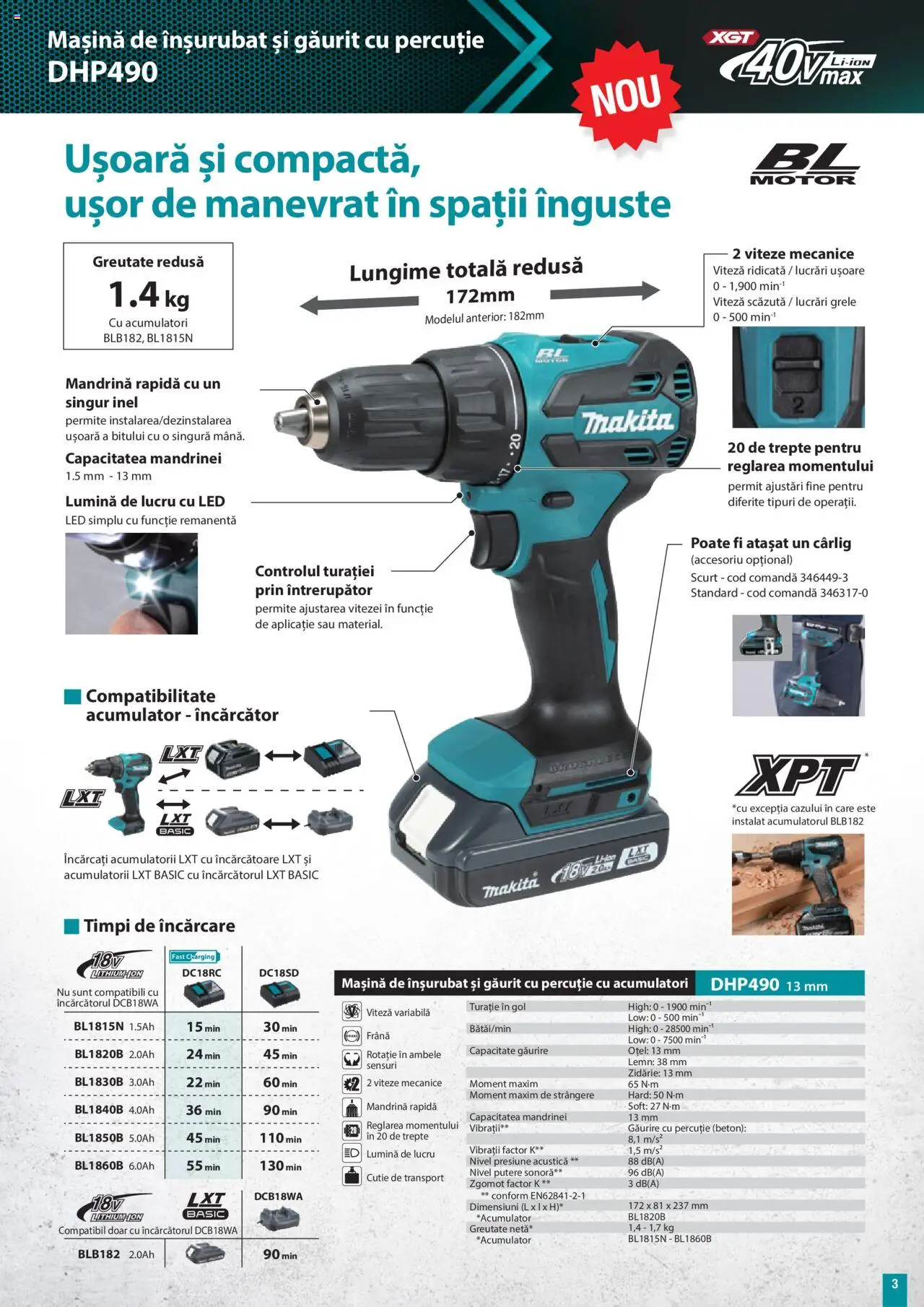 Noul catalog Makita – valabil de la 01.10.2025 | Pagină: 3 | Produse: Tavuk suyu, Încărcător, Inel, Cutie