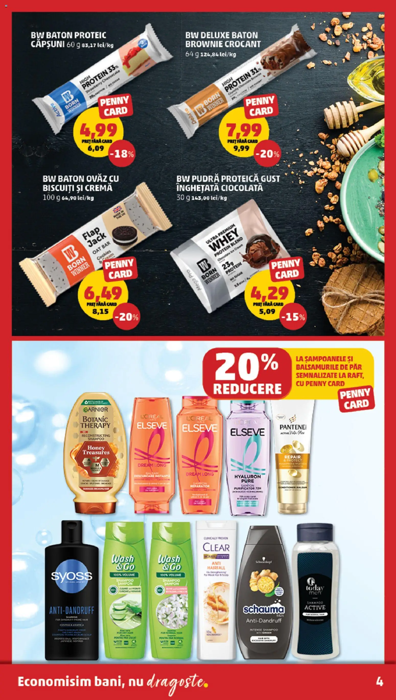 Noul catalog PENNY – valabil de la 28.01.2026 | Pagină: 4 | Produse: Șampon, Balsam, Cremă, Căpșuni