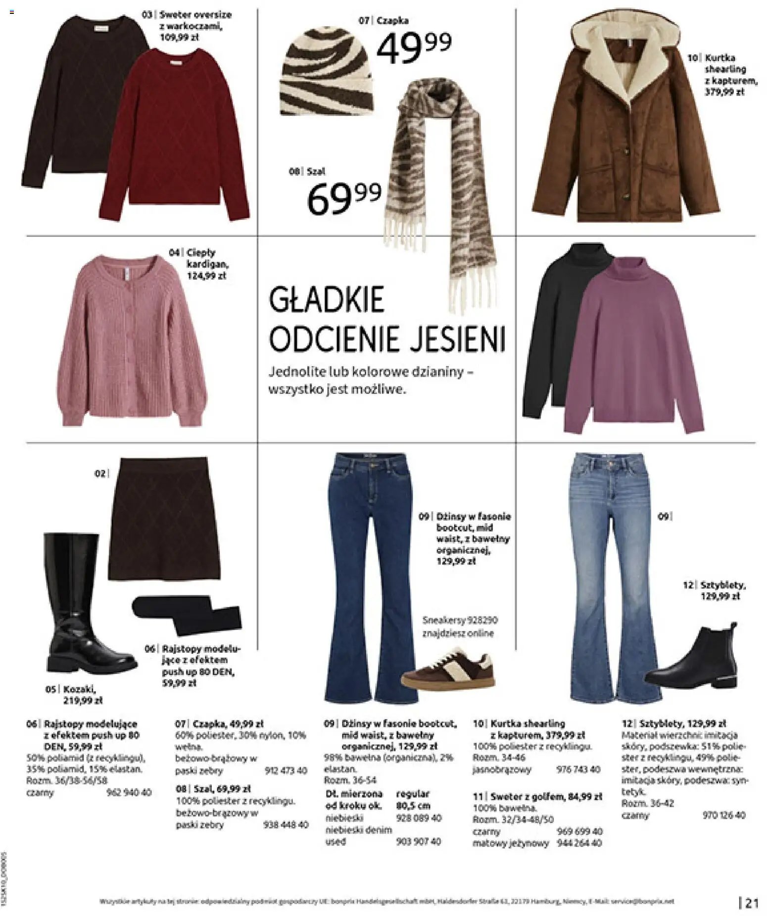 BonPrix Katalog - W Jesiennym Nastroju od 04.11.2025 | Strona: 23 | Produkty: Kurtka, Szal, Czapka, Rajstopy