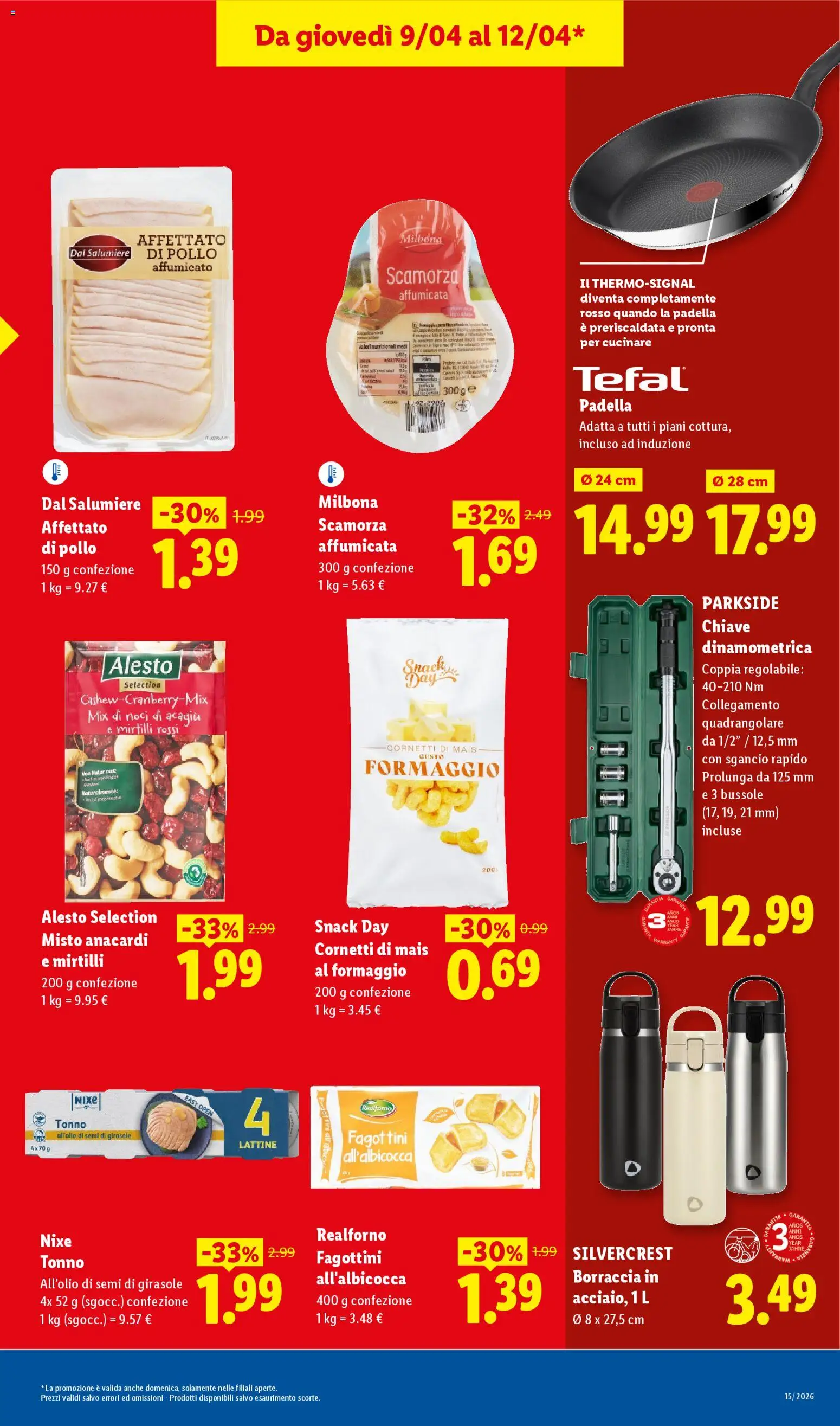 Volantino Lidl del 09.04.2026 | Pagina: 47 | Prodotti: Pollo, Noci, Mirtilli, Padella