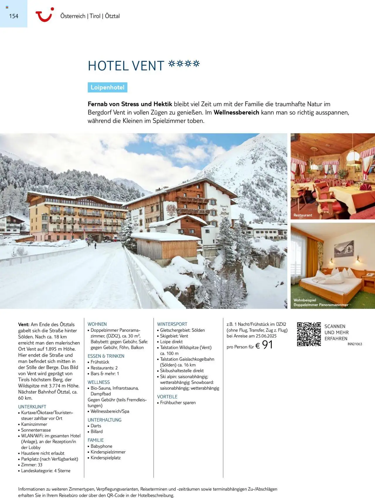 TUI Prospekt 	 – gültig ab 01.11.2024 | Seite: 154 | Produkte: Babybett, Ski, Snowboard