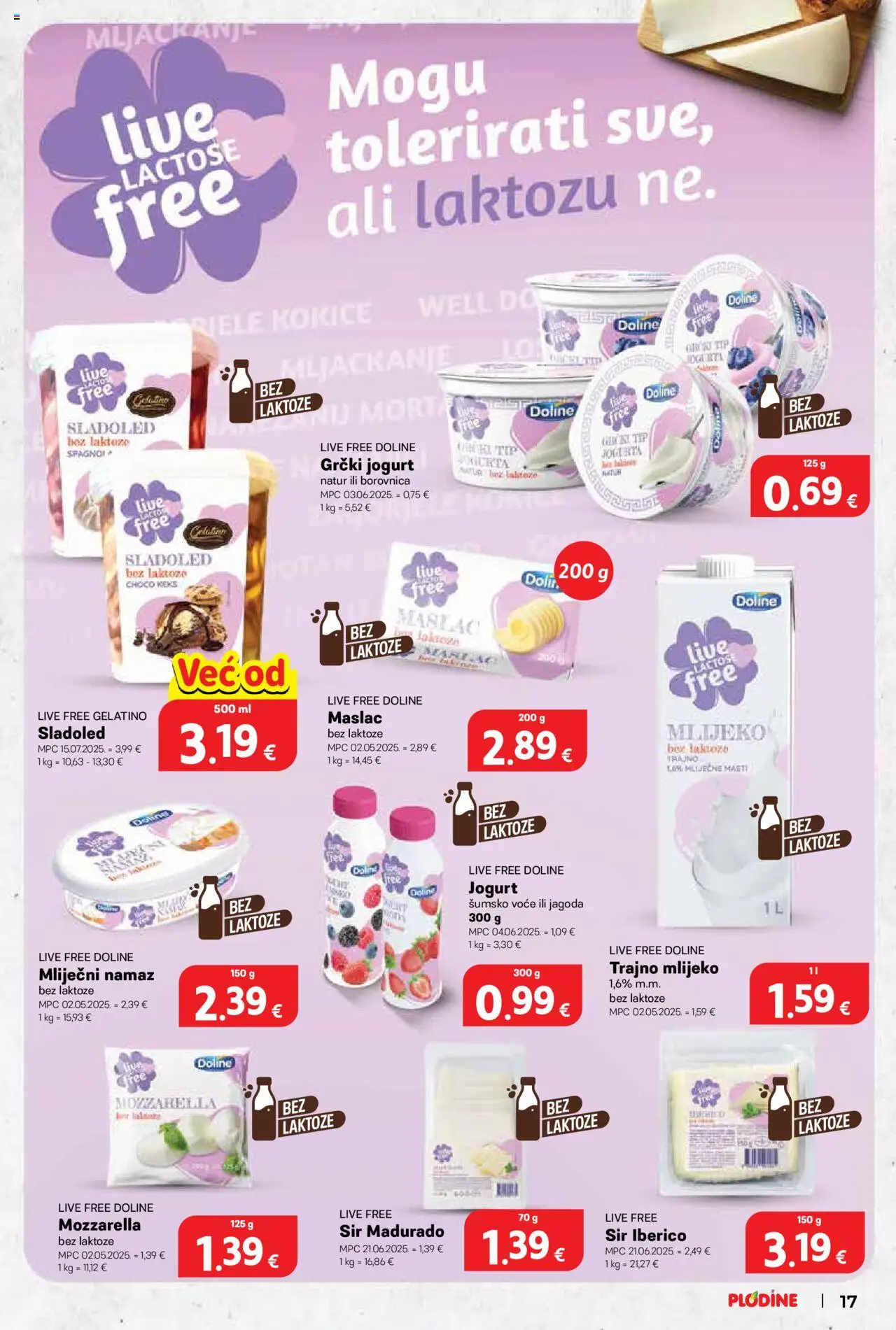 Plodine katalog | vrijedi od 22.10.2025 | Stranica: 17 | Proizvodi: Šumsko voće, Mozzarella, Trajno mlijeko, Borovnica
