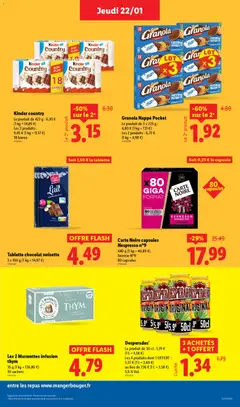 LIDL - Prévisualisation de Desperados*, Le produit de 50 cl : 1,79 € (1 L = 3,58 €), Les 4 produits dont 1 OFFERT: 5,37 € (1 L = 2,69 €), au lieu de 7,16 € (1 L = 3,58 €), 5,9% Vol. valide à partir de 22.01.2026 | Page: 19