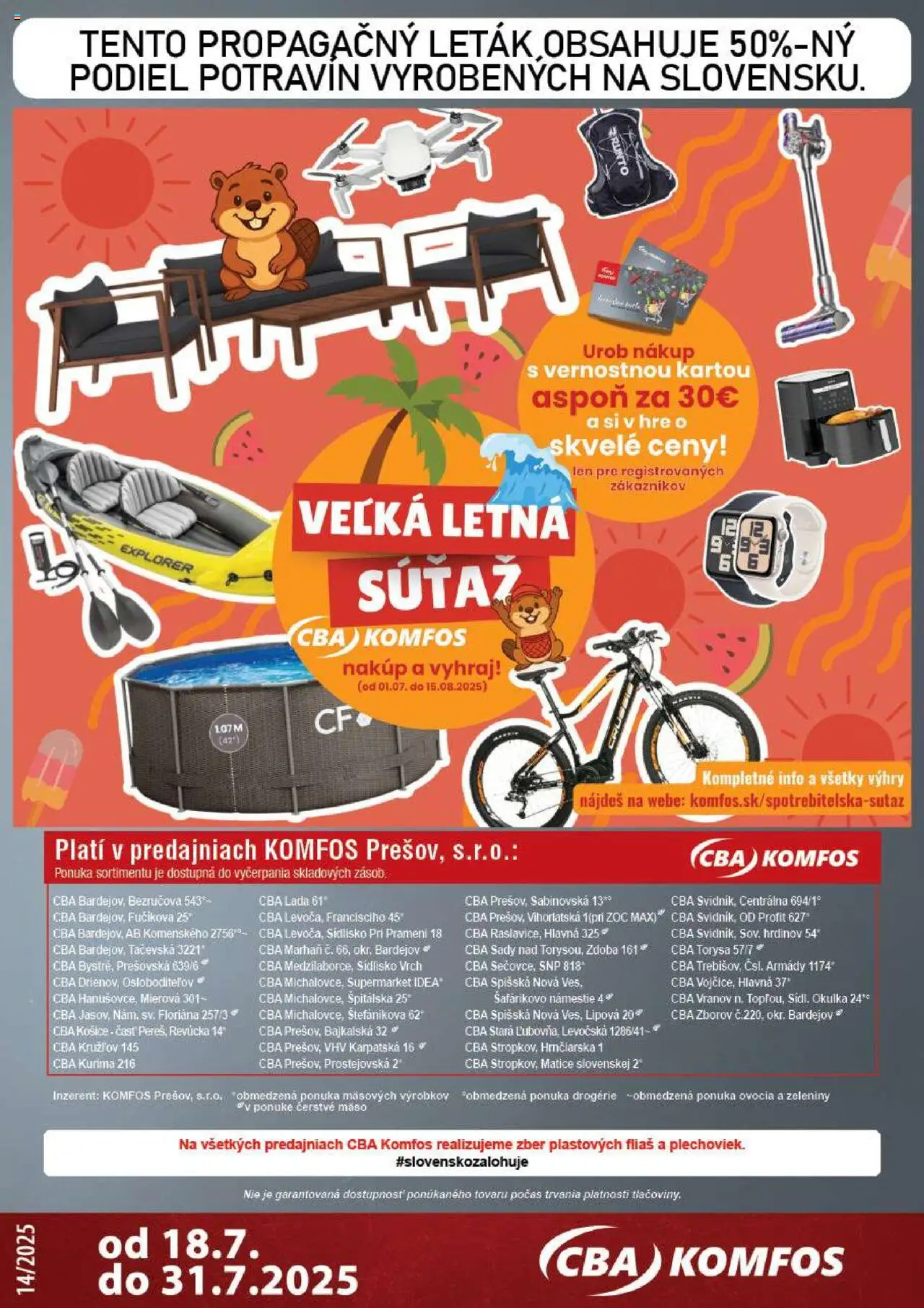 CBA Komfos leták │ platný od 18.07.2025 | Strana: 16