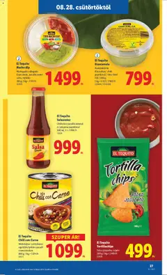 Lidl akciós ujság - amely érvényes a következő dátumtól: 28.08.2025 | Oldal: 27 | Termékek: Chili, Tortillachips, Jalapeno, Vegán