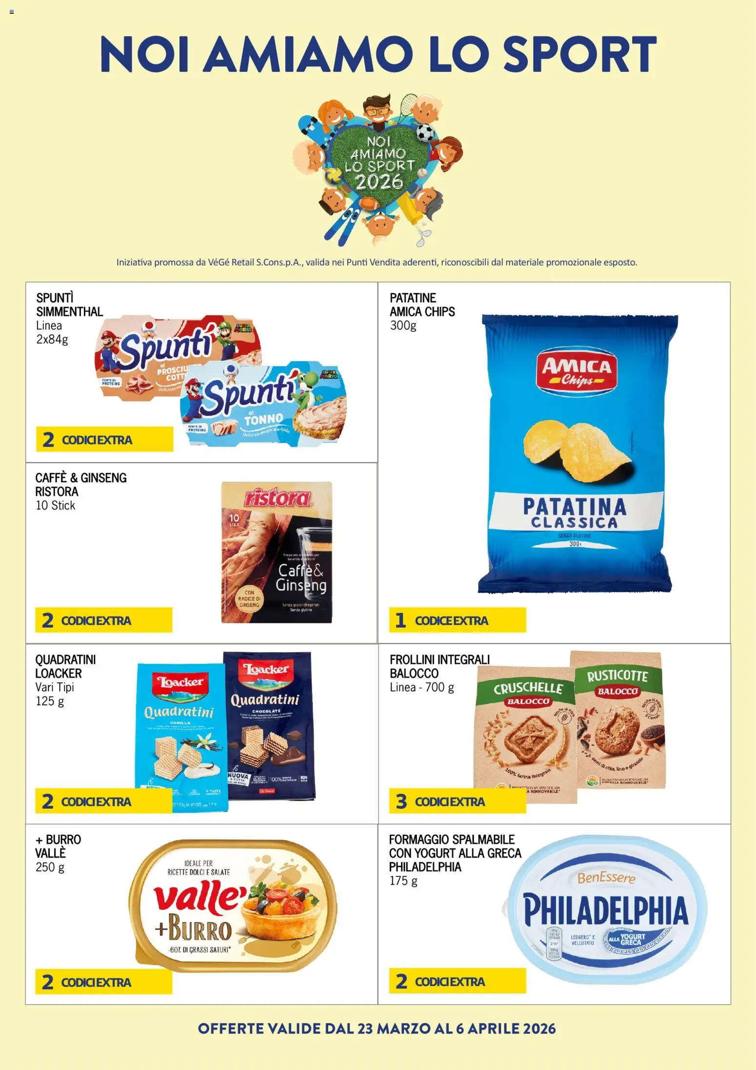 Volantino Eté del 23.03.2026 | Pagina: 2 | Prodotti: Yogurt, Patatine, Burro, Tonno