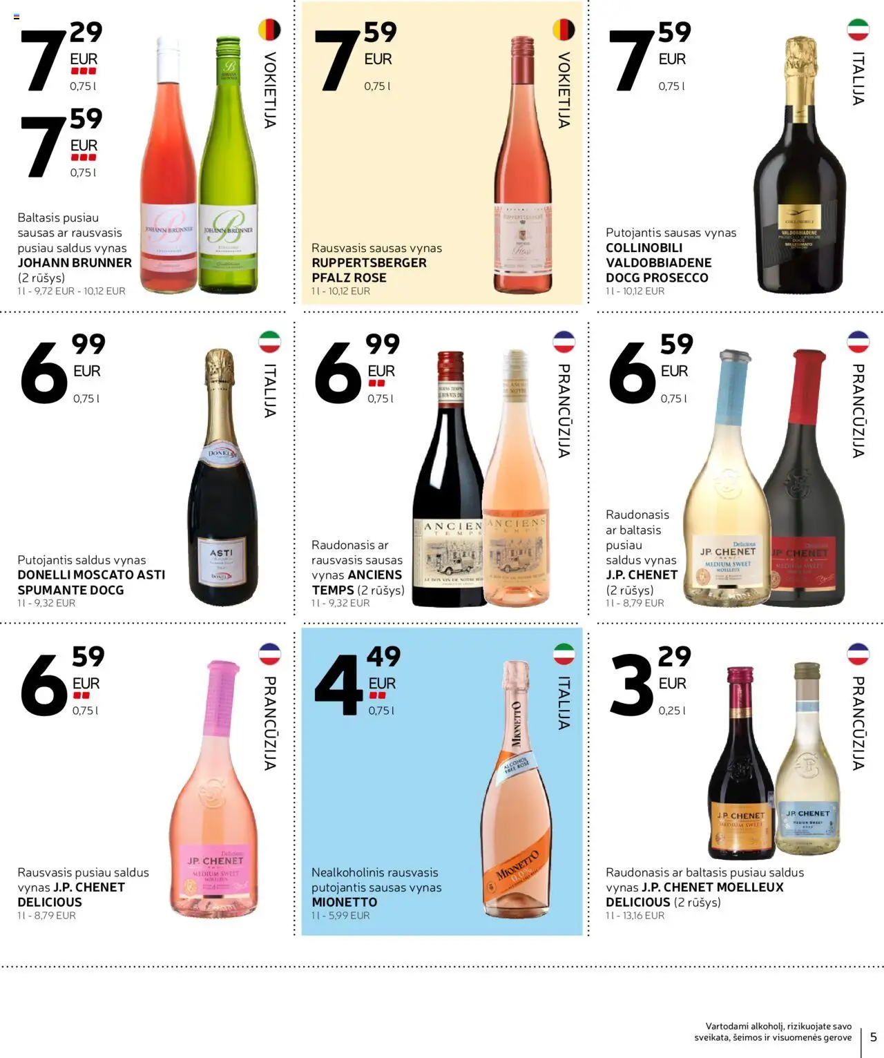 Rimi leidinys - Alkoholinių gėrimų│galioja nuo 12.08.2025 | Puslapis: 5 | Prekių: Vynas