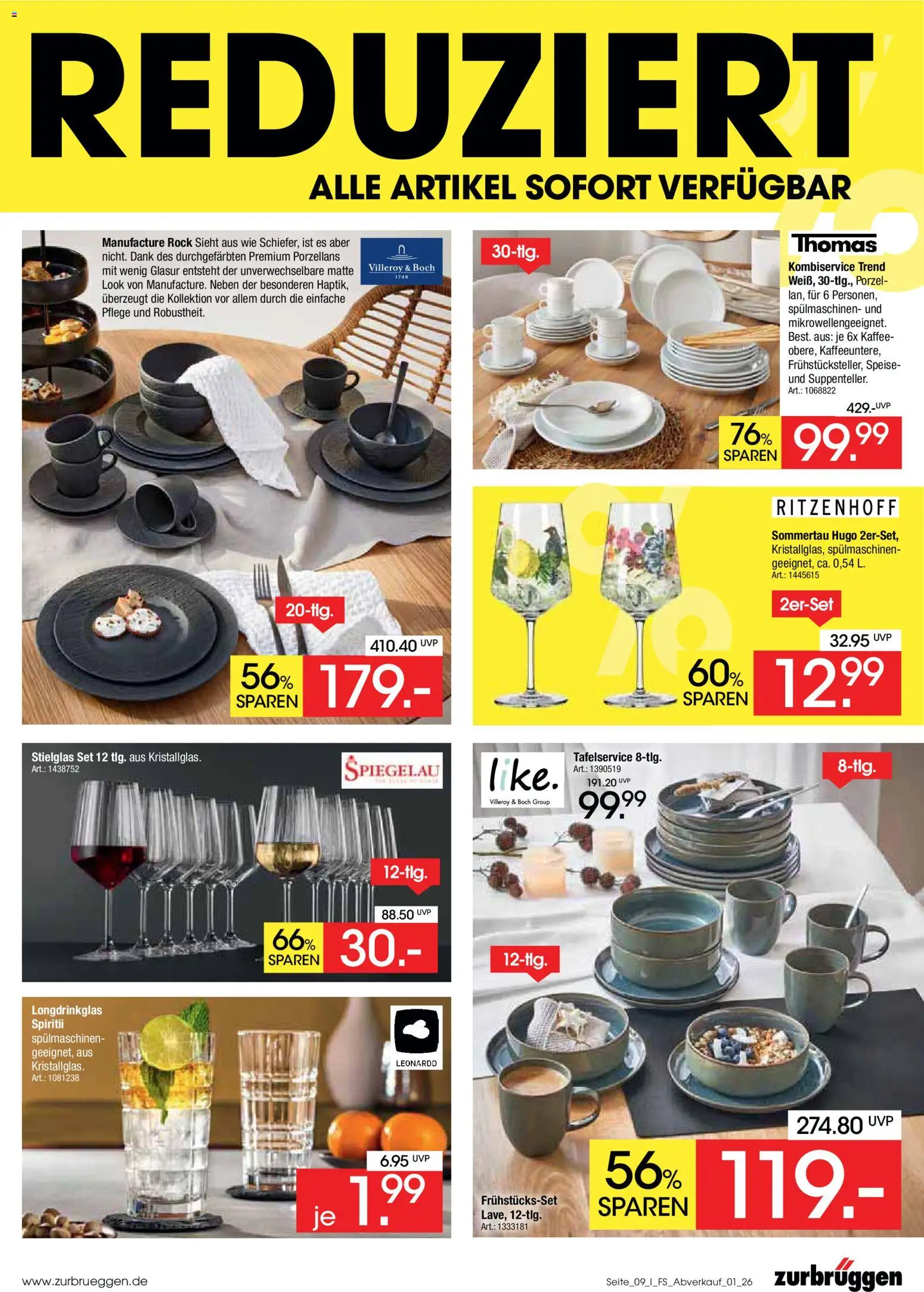 Zurbrüggen Abverkauf Fachsortimente – gültig ab 16.03.2026 | Seite: 9 | Produkte: Kaffee, Rock, Hugo