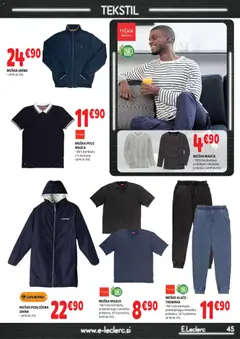 E.leclerc katalog akcije – veljaven od 04.03.2026 | Stran: 45 | Izdelki: Trenirka, Majica, Jakna, Hlace