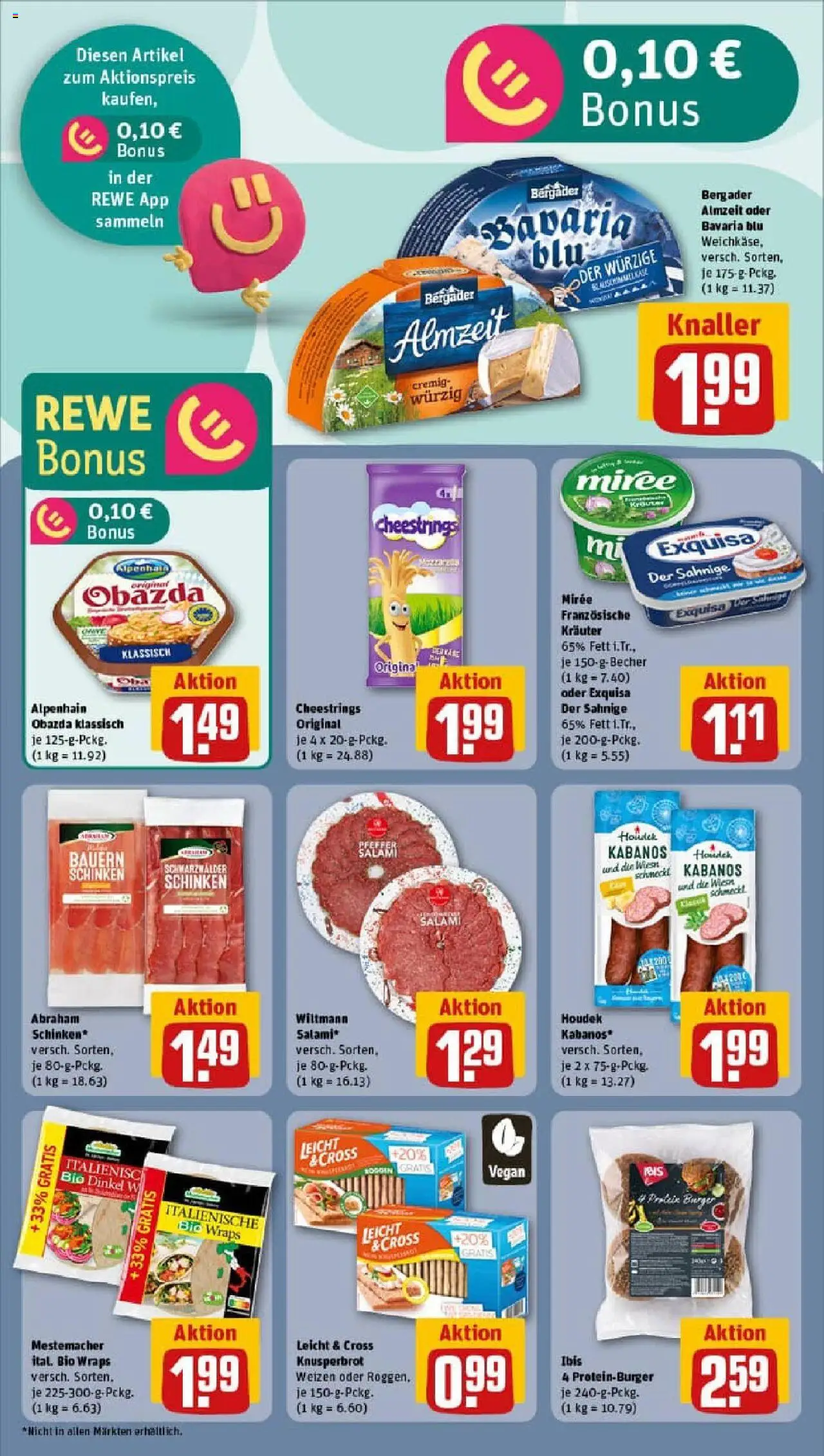 Rewe ihr Kaufpark Prospekt 	 – gültig ab 15.09.2025 | Seite: 10 | Produkte: Burger, Exquisa, Salami, Schinken