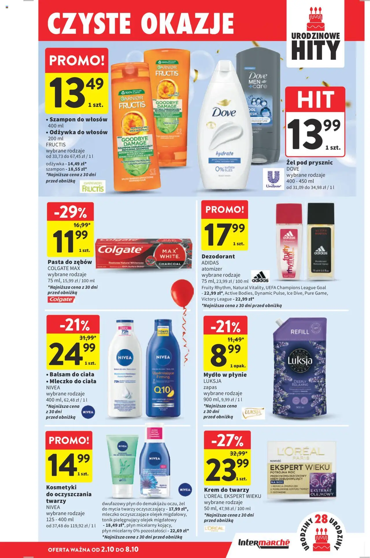 Intermarche Gazetka od 02.10.2025 | Strona: 43 | Produkty: Płyn do demakijażu, Szampon, Żel pod prysznic, Tonik