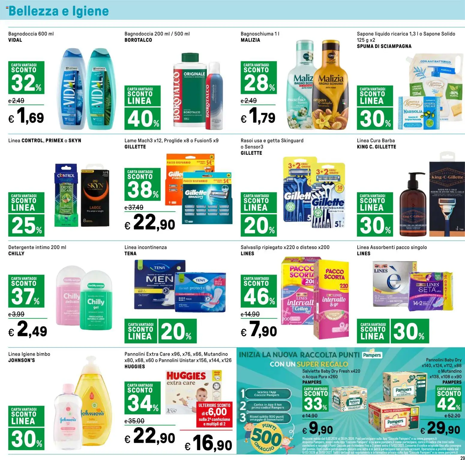 Volantino Iper del 27.03.2026 | Pagina: 29 | Prodotti: Pannolini, Sapone, Bagnoschiuma, Pampers
