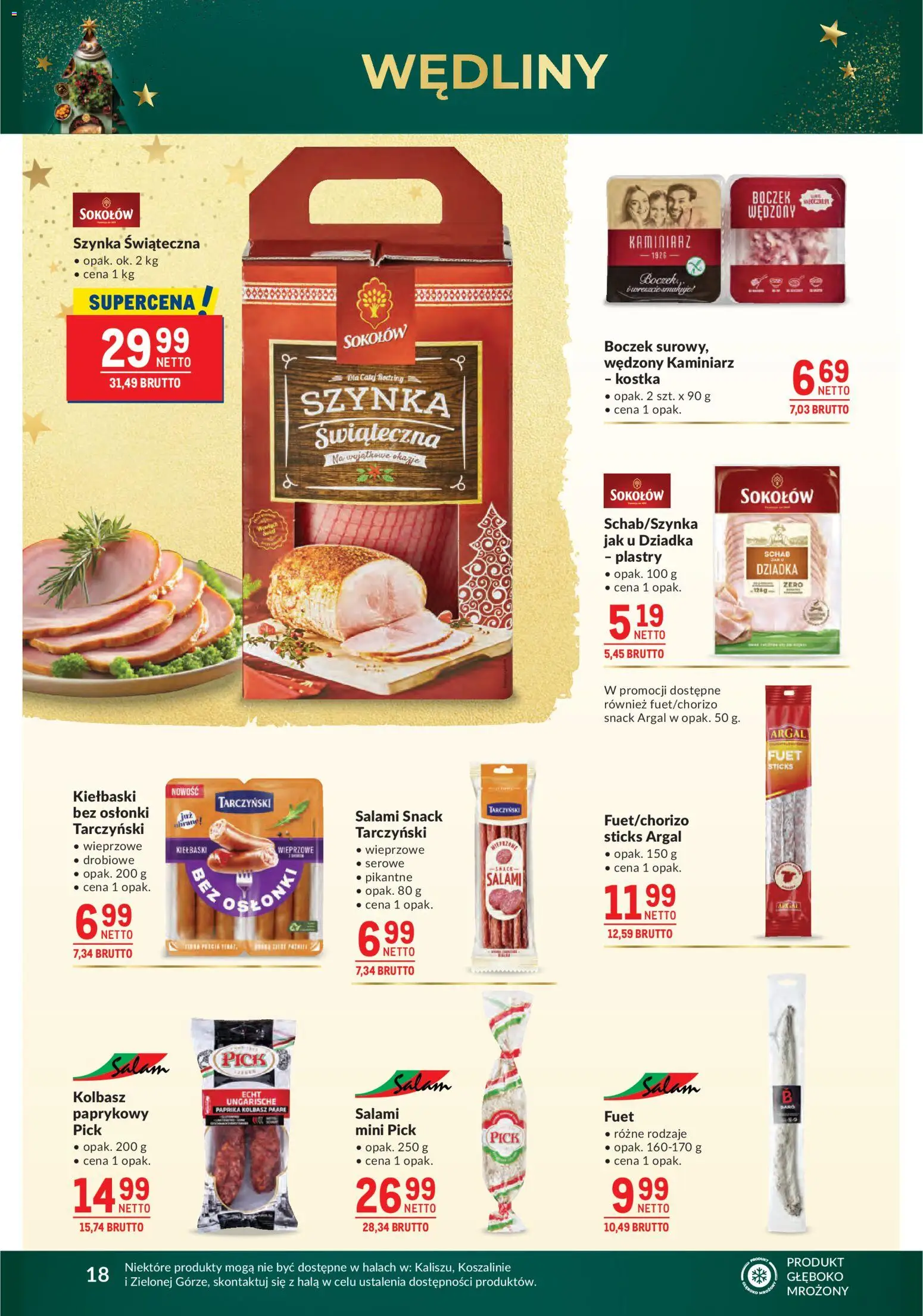 Makro Gazetka od 09.12.2025 | Strona: 18 | Produkty: Schab, Szynka, Fuet, Boczek