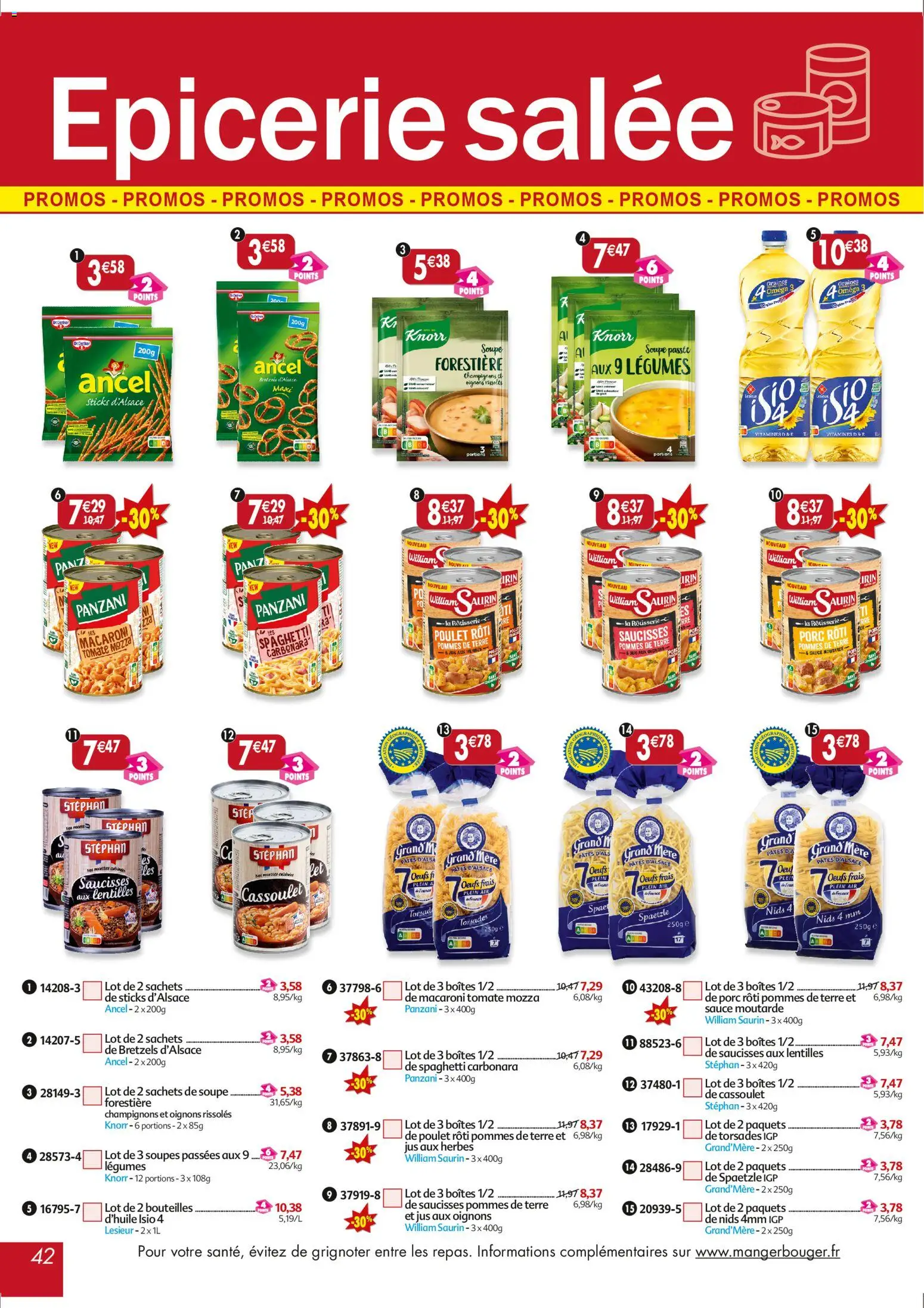 {H1} | Page: 42 | Produits: Soupe, Œufs, Porc, Pommes de terre