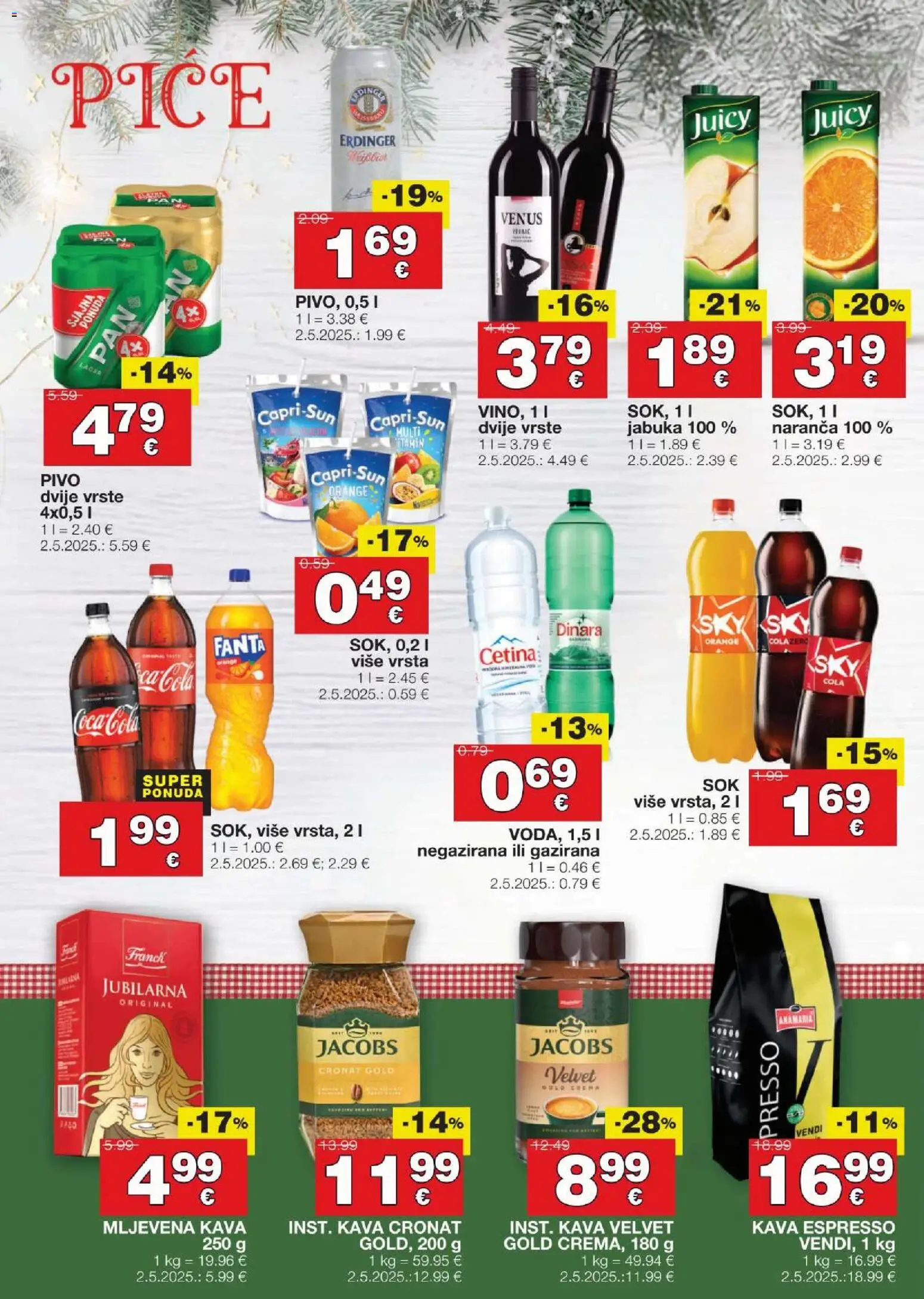 Stanić Diskont katalog | vrijedi od 11.12.2025 | Stranica: 16 | Proizvodi: Coca cola, Kava, Pivo, Jacobs