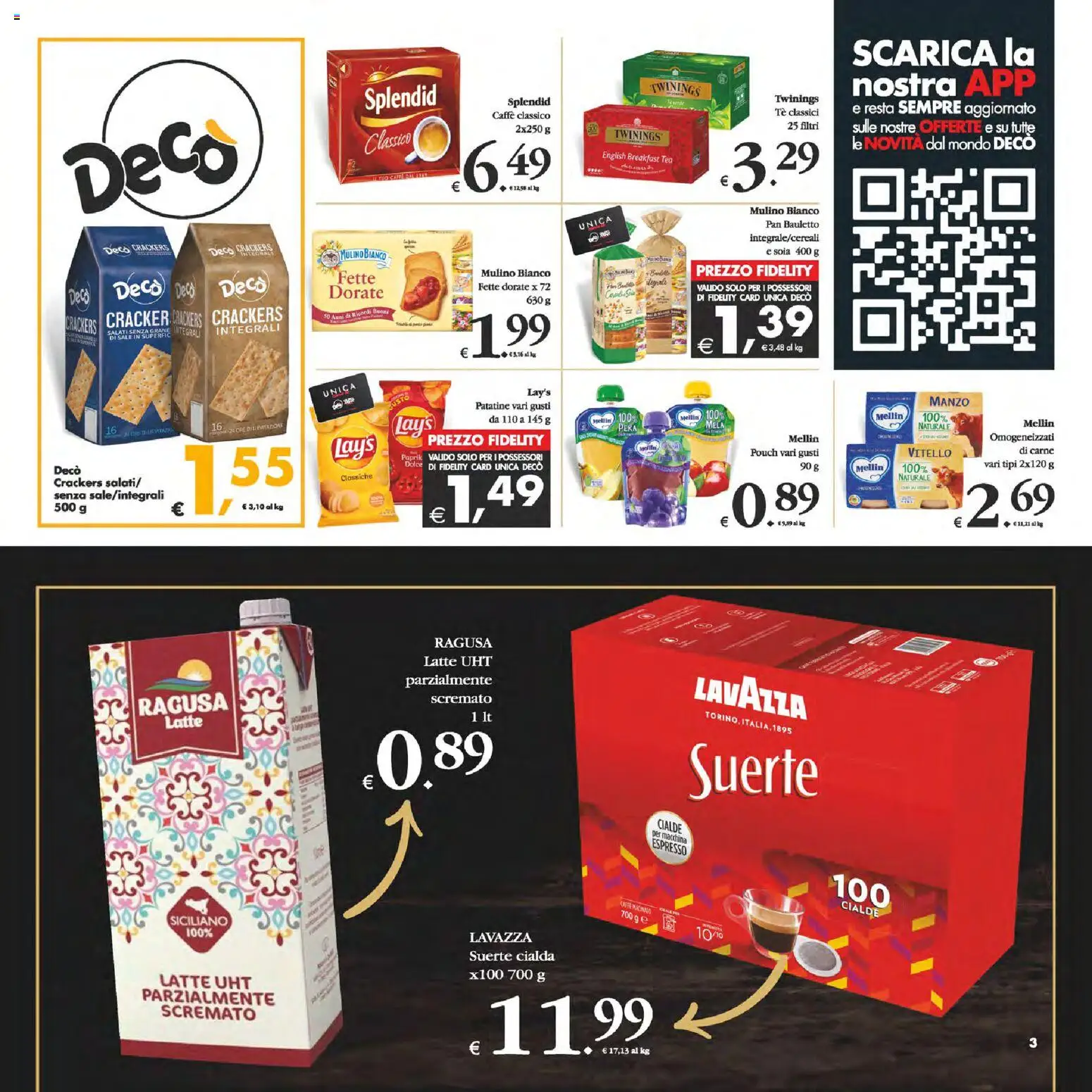 Volantino Decò del 24.10.2025 | Pagina: 3 | Prodotti: Tè, Manzo, Latte, Vitello