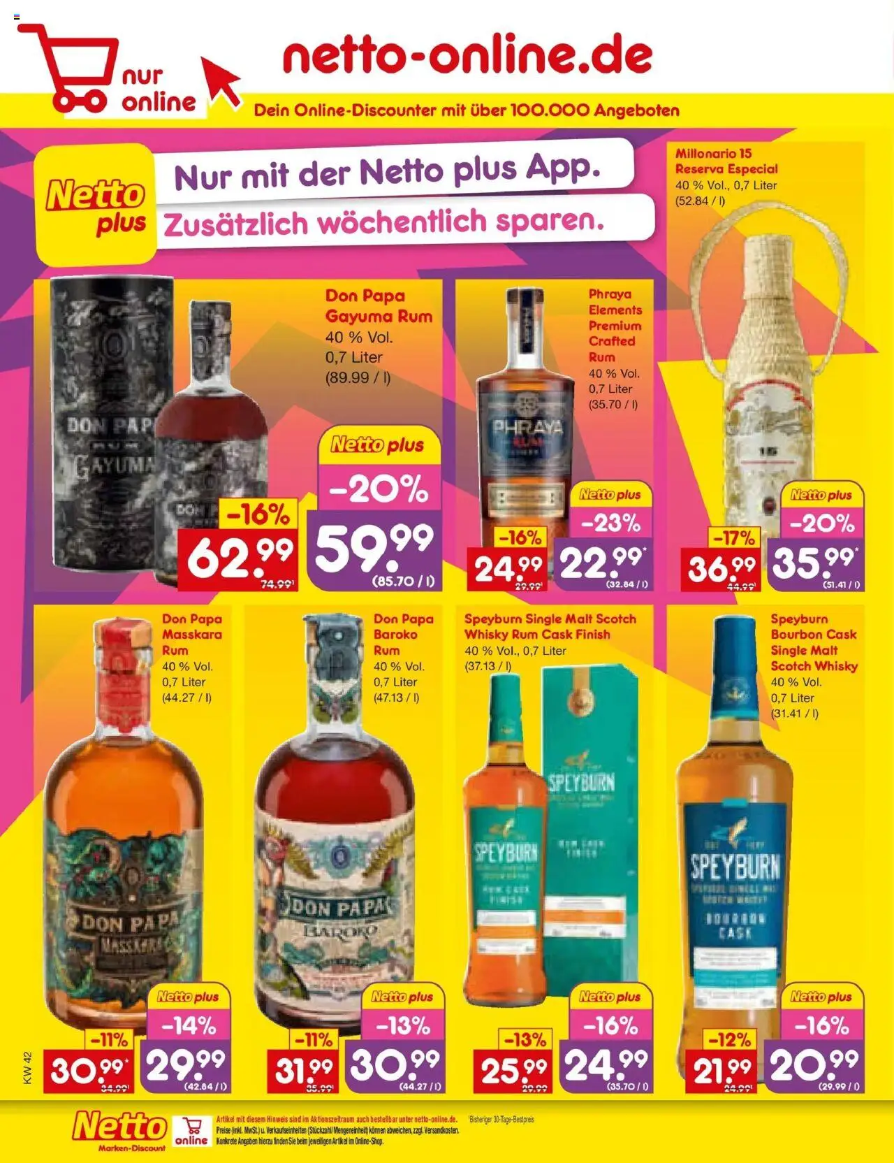 Netto Marken-Discount Prospekt 	 – gültig ab 13.10.2025 | Seite: 58 | Produkte: Whisky, Rum, Finish, Bourbon
