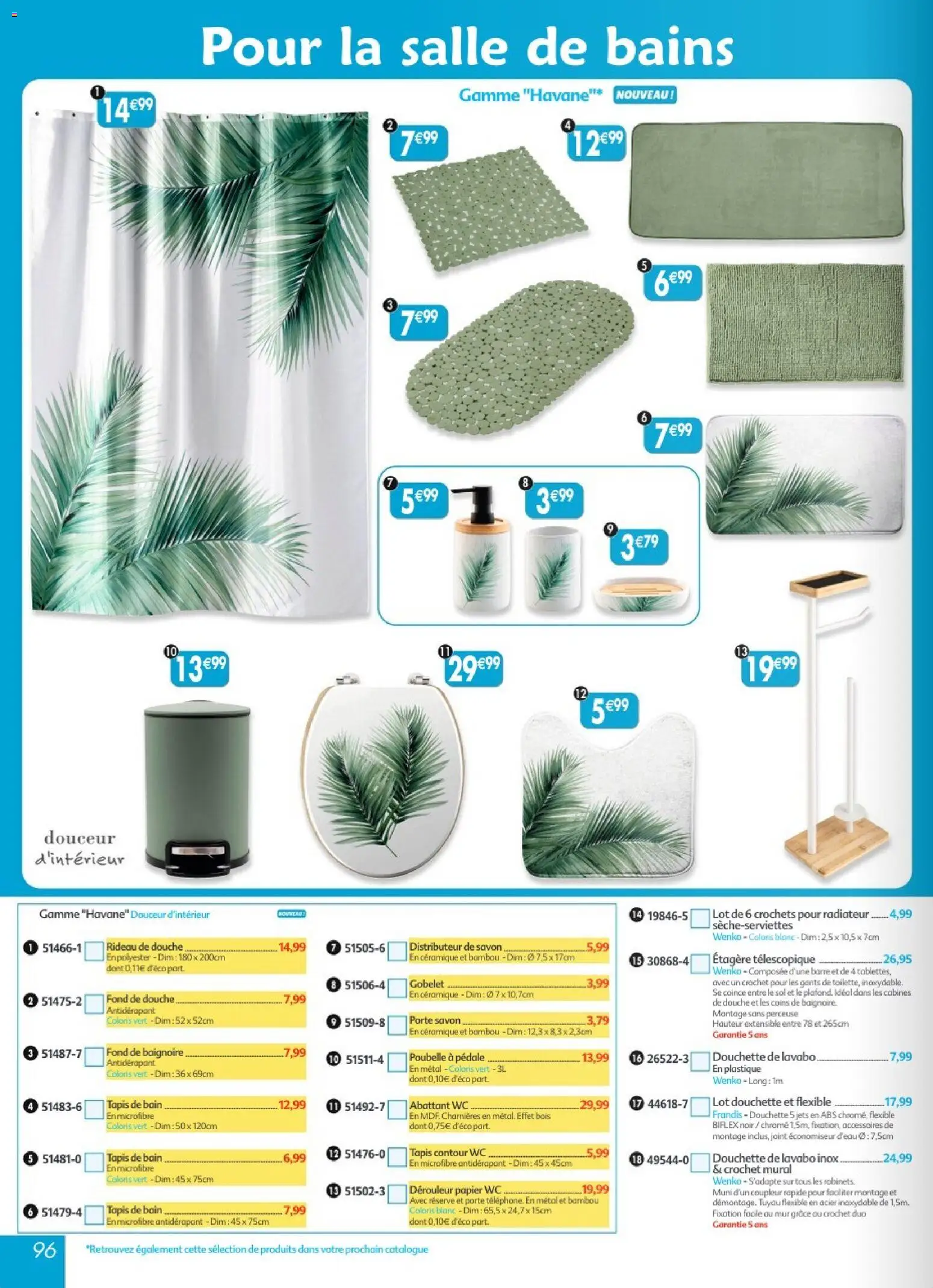 {H1} | Page: 96 | Produits: Tuyau, Savon, Étagère, Radiateur