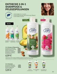 AVON Katalog Septrmber 2025 – gültig ab 01.09.2025 | Seite: 205 | Produkte: Shampoo, Haarmaske, Avocado, Himbeere