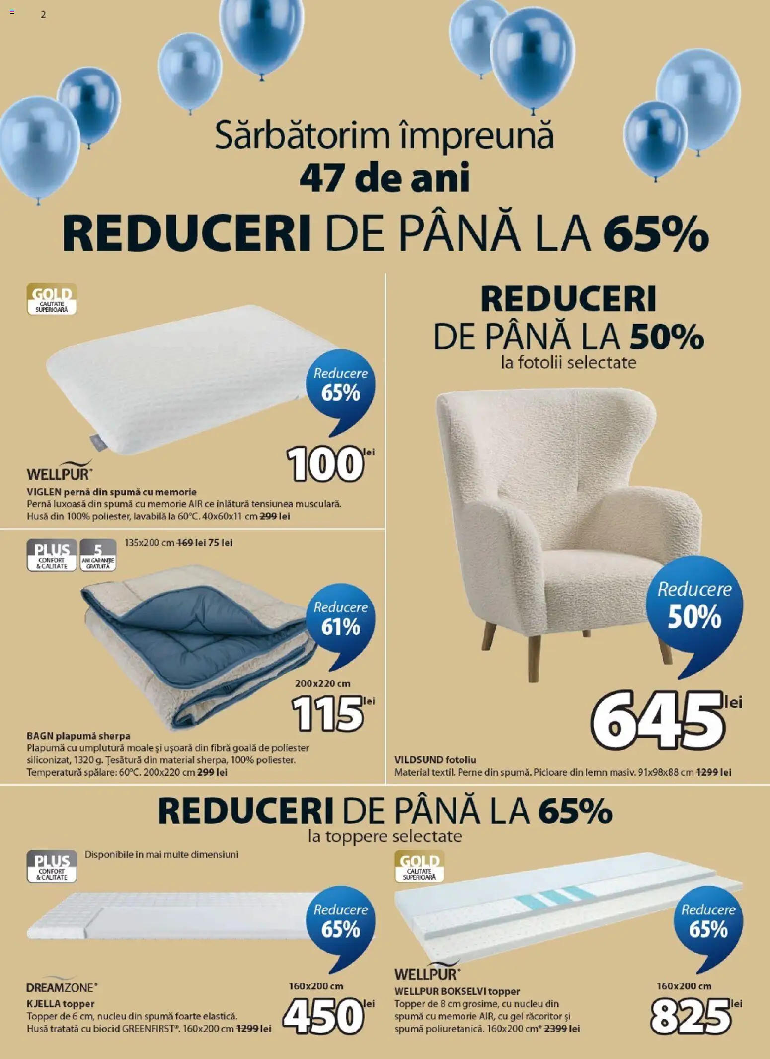 Noul catalog JYSK – valabil de la 25.03.2026 | Pagină: 2 | Produse: Pernă, Fotoliu, Plapumă, Türk kahvesi öğütme değirmeni