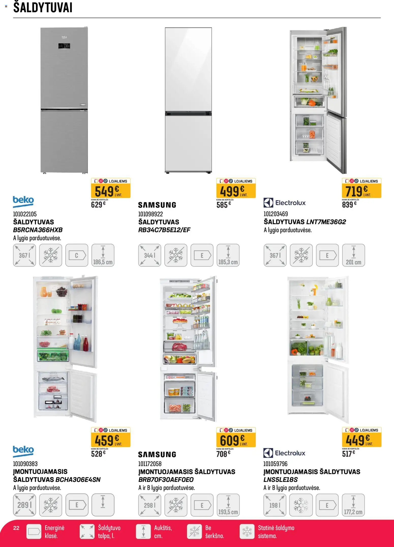 Senukai akcijos nuo 12.03.2026 | Puslapis: 22 | Prekių: Šaldytuvas