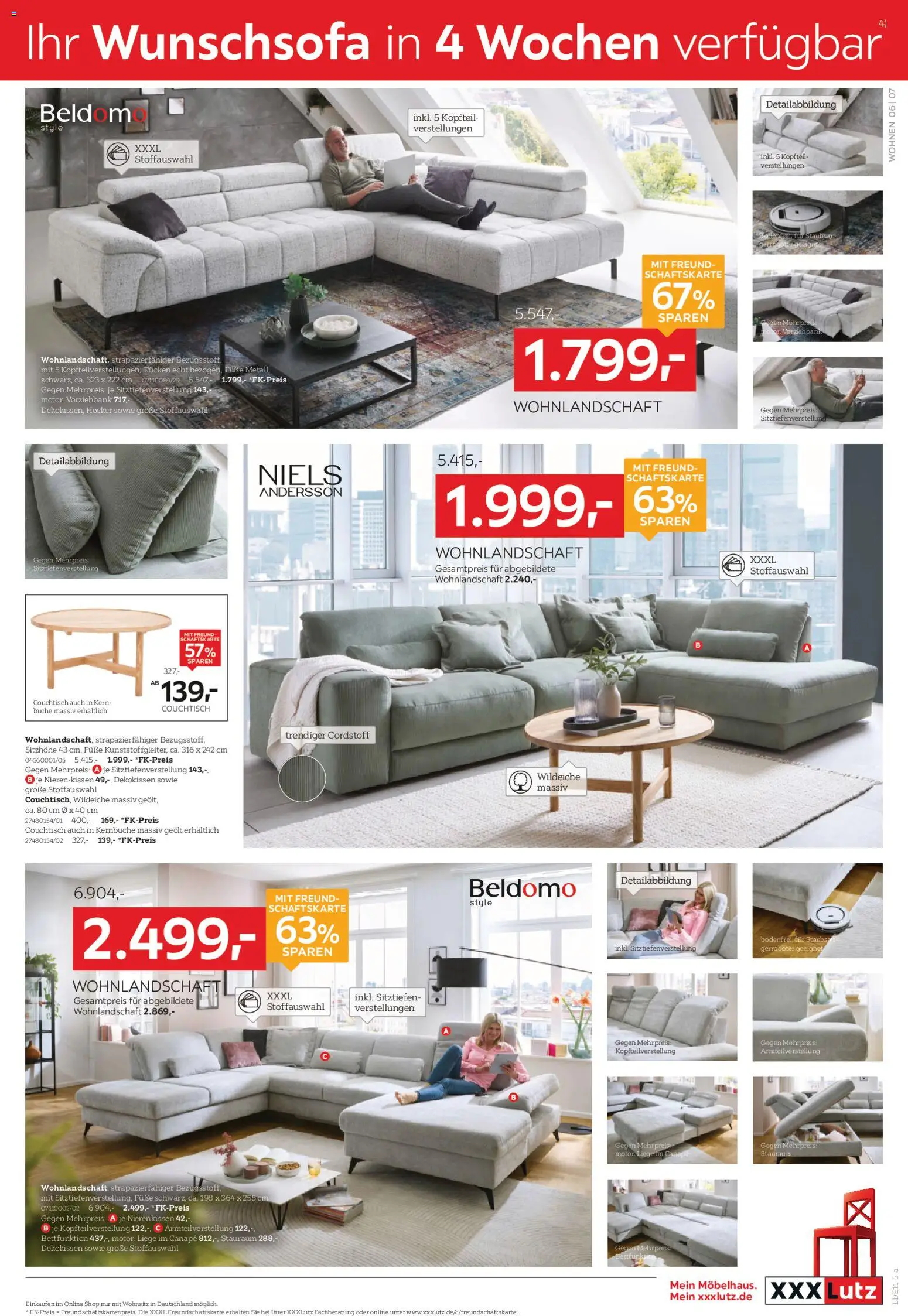 XXXL Lutz Prospekt 	 – gültig ab 26.10.2025 | Seite: 7 | Produkte: Wohnlandschaft, Hocker, Couchtisch, Liege