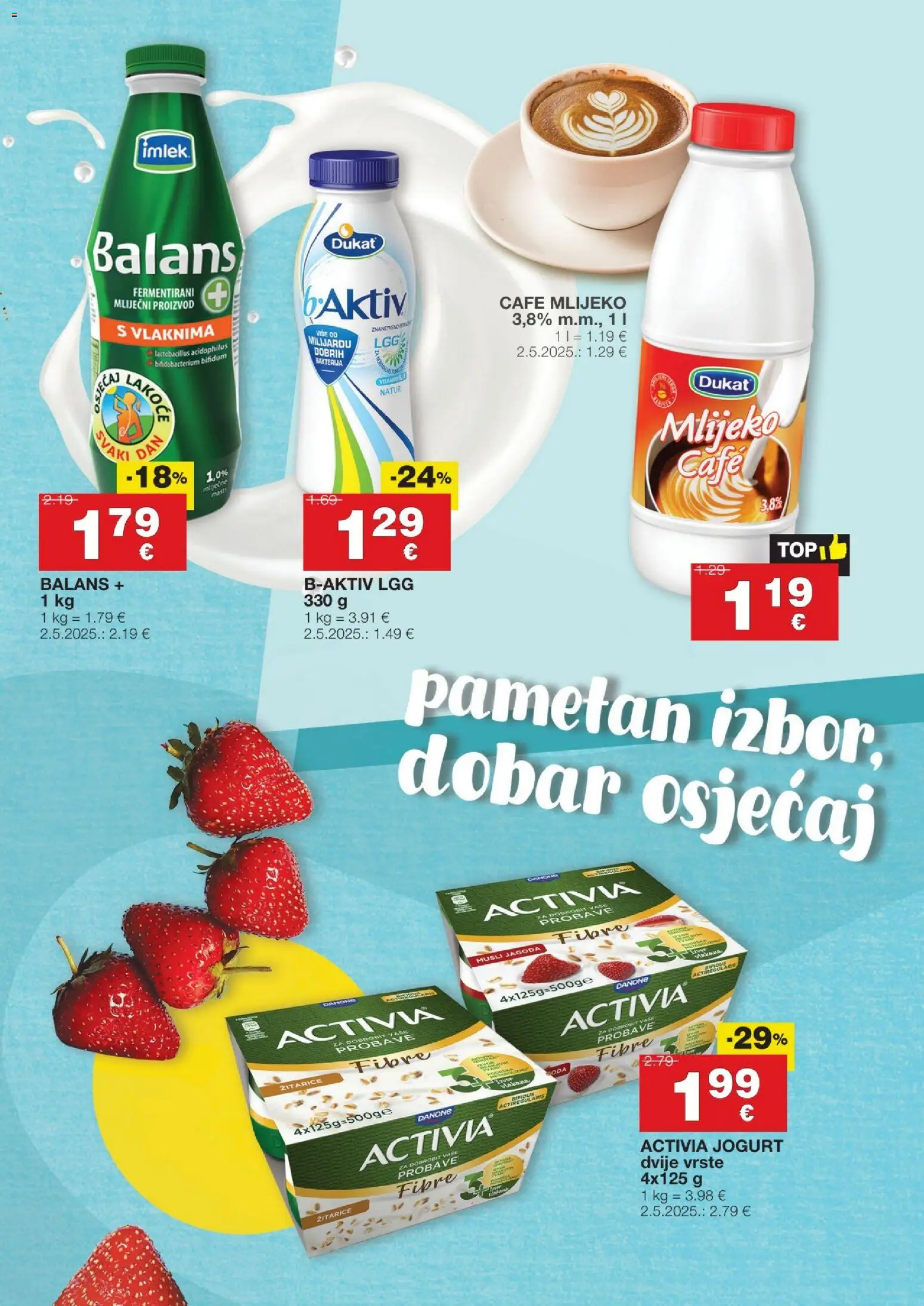 Stanić Diskont katalog | vrijedi od 08.01.2026 | Stranica: 5 | Proizvodi: Mlijeko, Jogurt, Žitarice, Musli