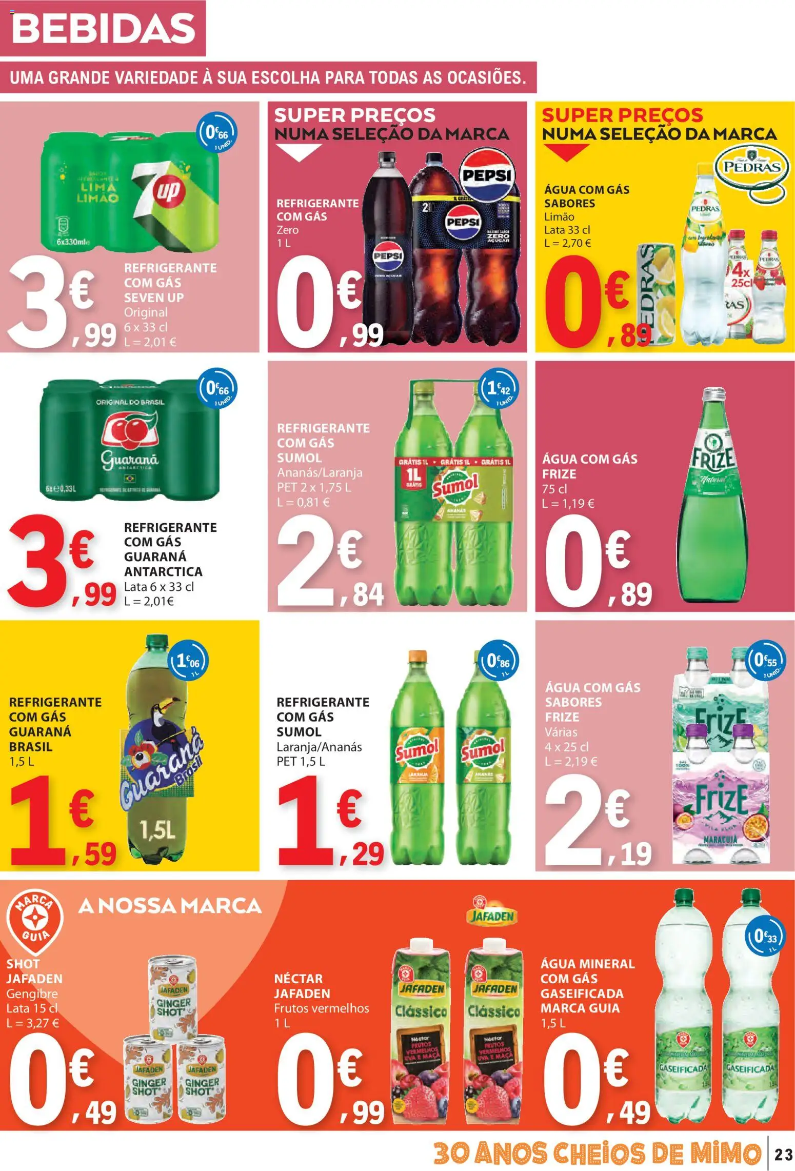 E.Leclerc folheto │ válido de 12.02.2026 | Página: 23 | Produtos: Agua, Refrigerante, Água com gás, Água mineral