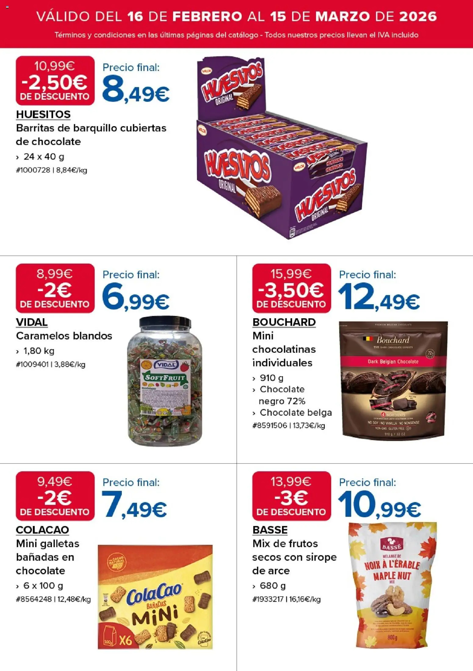 Costco catálogo │ válido desde el 16.02.2026 | Página: 7 | Productos: Chocolatinas, Chocolate, Galletas