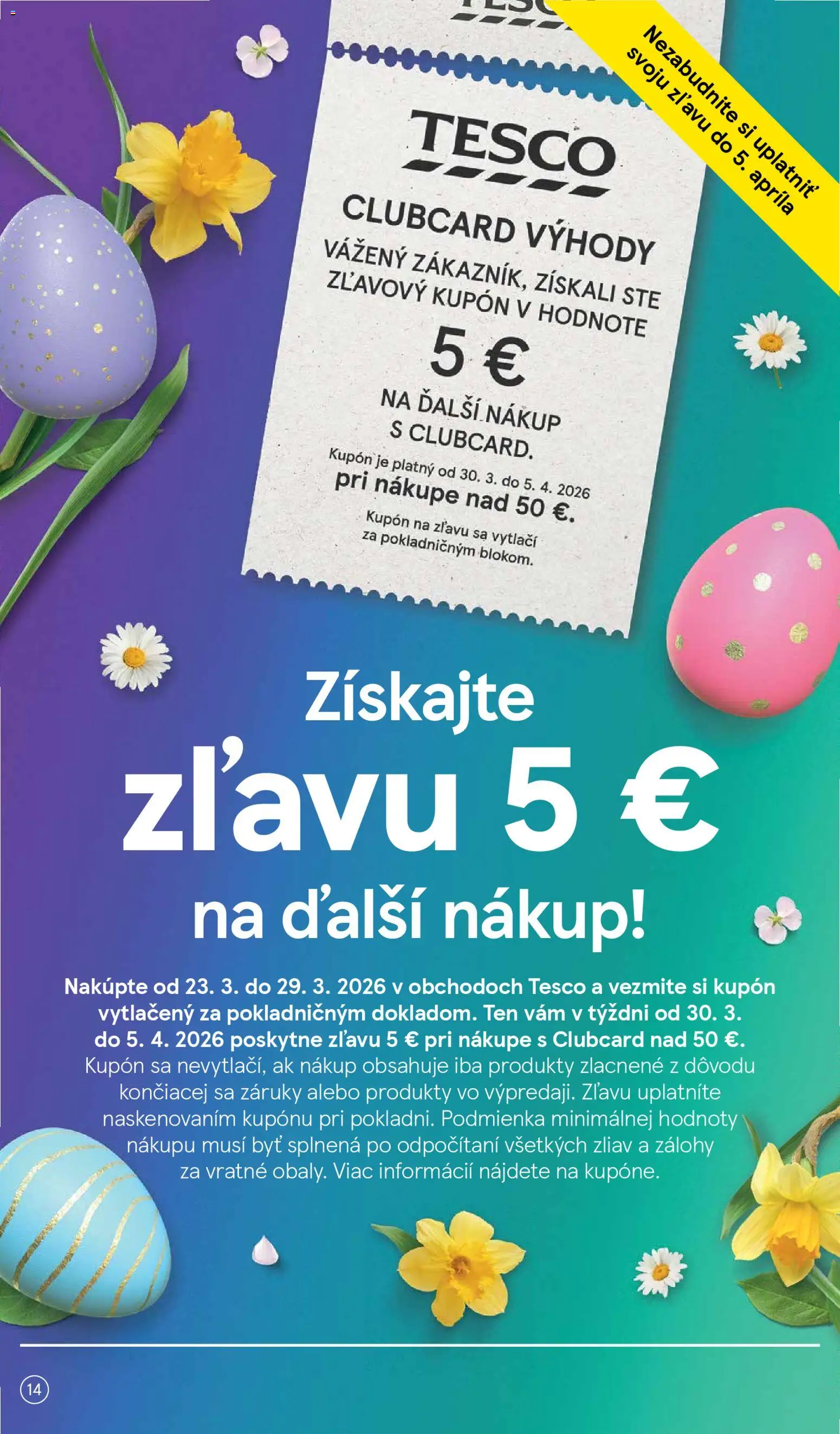 Nové Tesco akcie – leták je platný od 31.03.2026 | Strana: 14