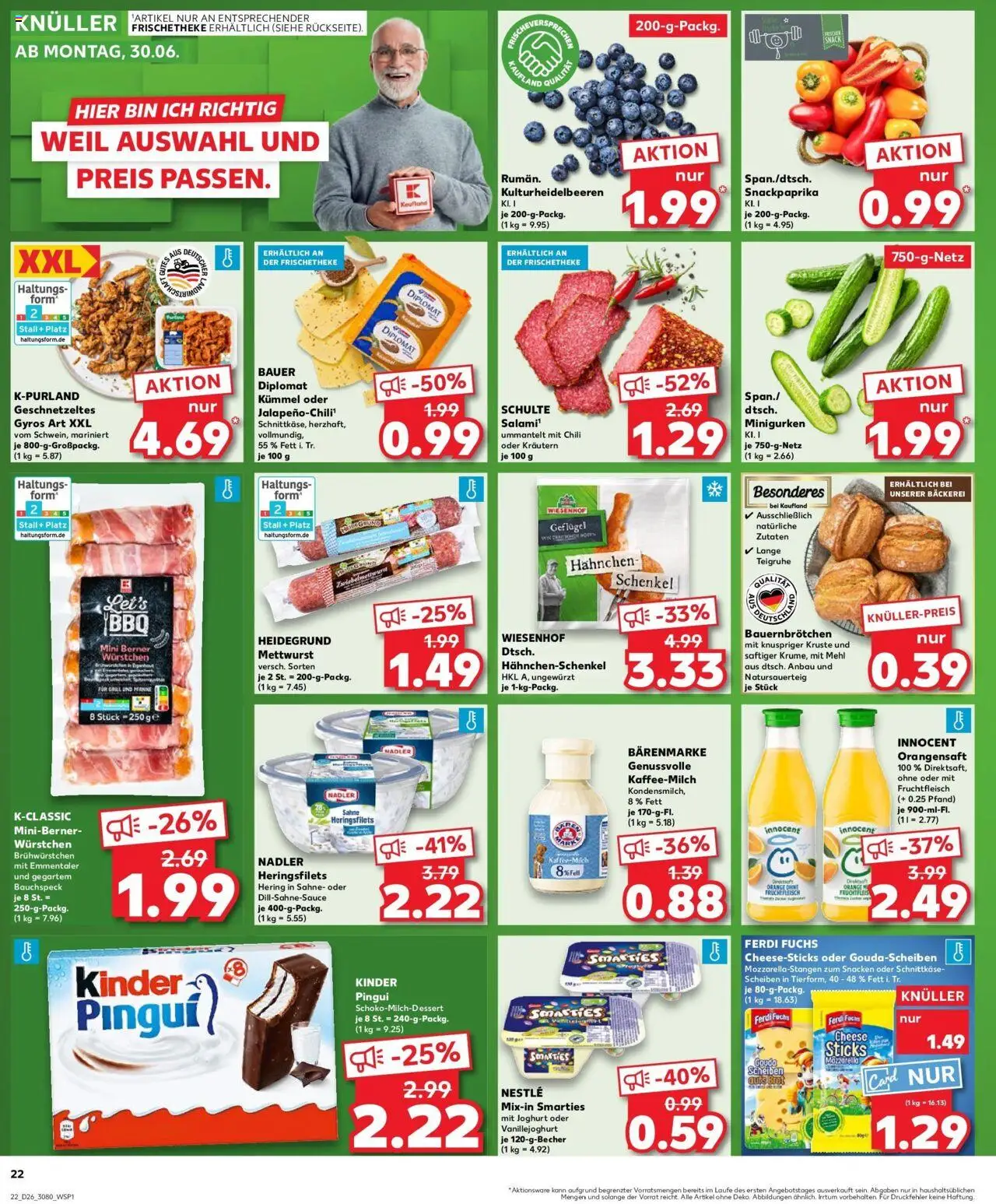 Kaufland prospekt Ellwangen (Jagst)	 - gültig ab dem 29.06.2025 | Seite: 1 | Produkte: Grill, Hahnchenschenkel, Mozzarella, Orangensaft