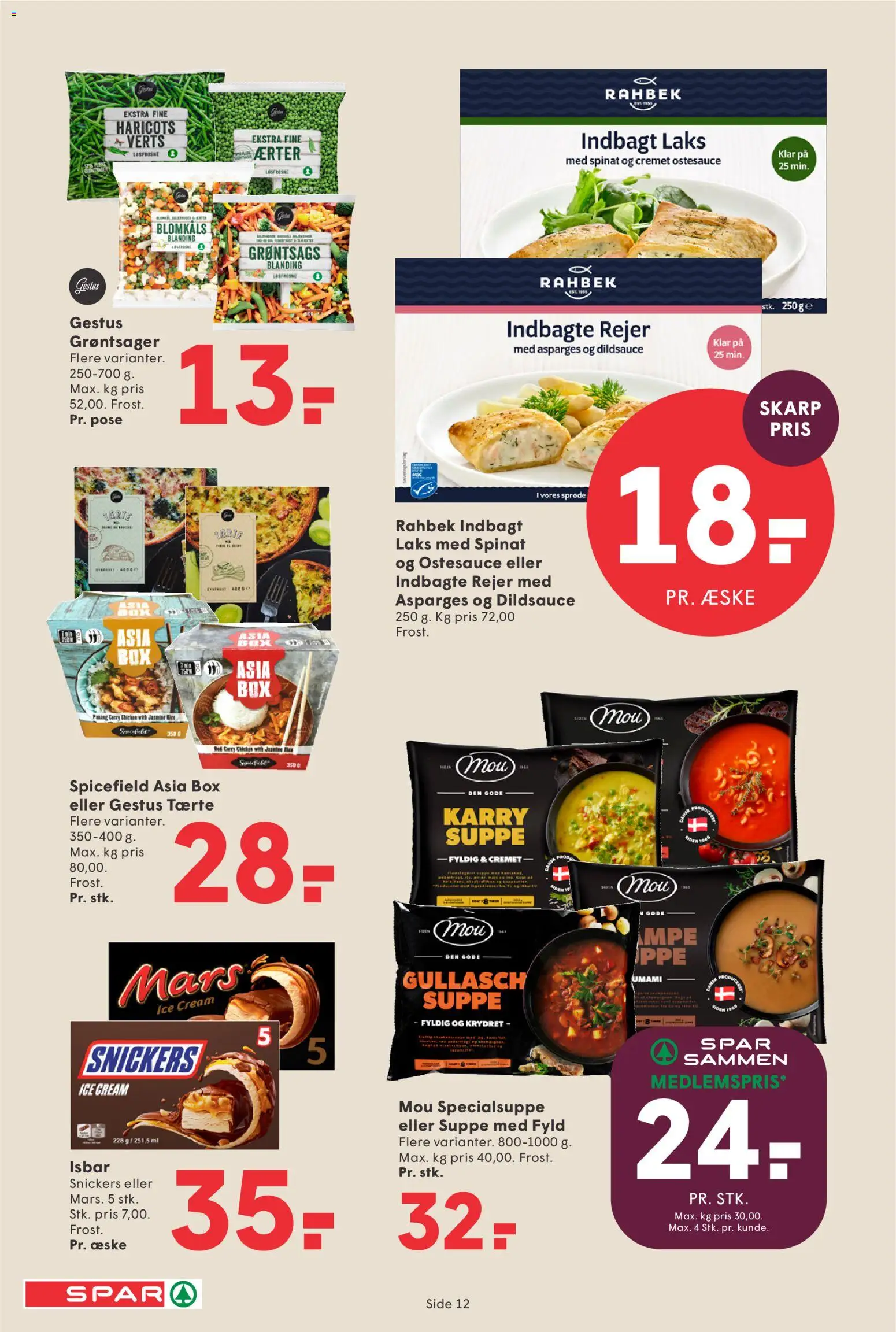 Spar tilbudsavis – gyldig fra 06.03.2026 | Side: 13 | Produkter: Karry, Rejer, Suppe, Spinat