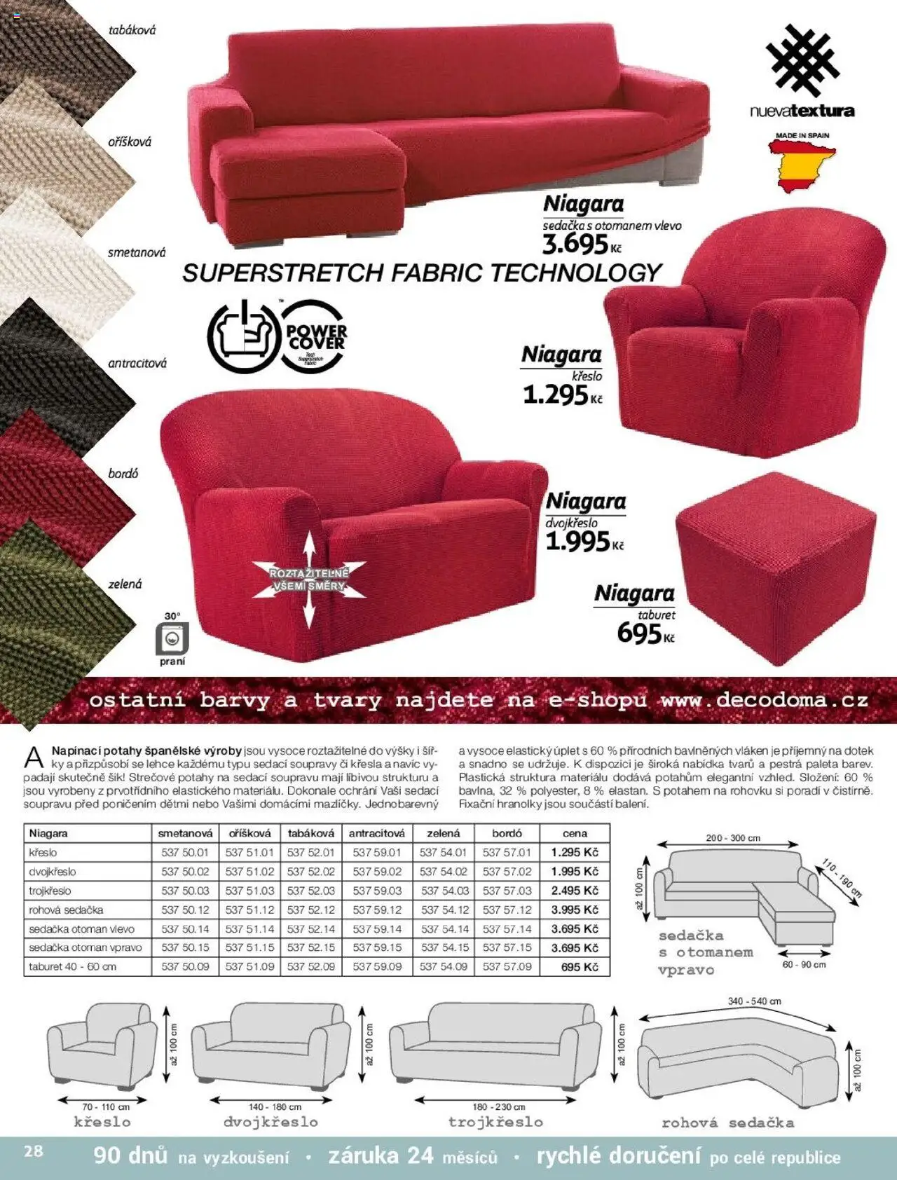 Decodoma katalog Vánoce 2025 od 09.10.2025 | Strana: 28 | Produkty: Hranolky, Taburet, Sedačka, Barvy