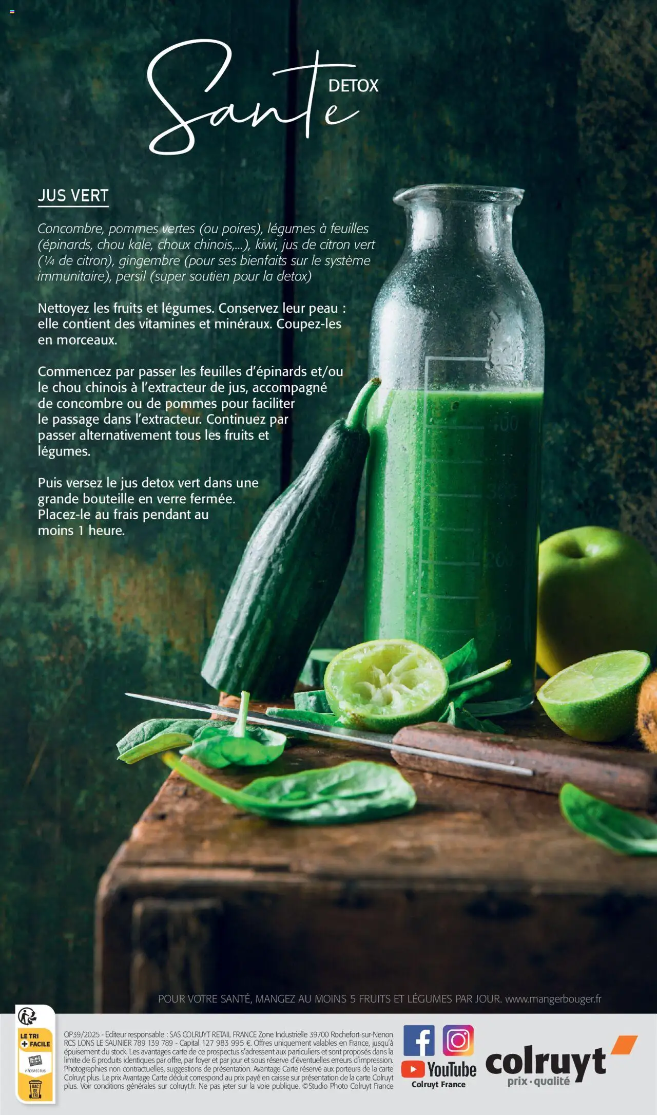 {H1} | Page: 19 | Produits: Citron vert, Concombre, Jus, Pommes