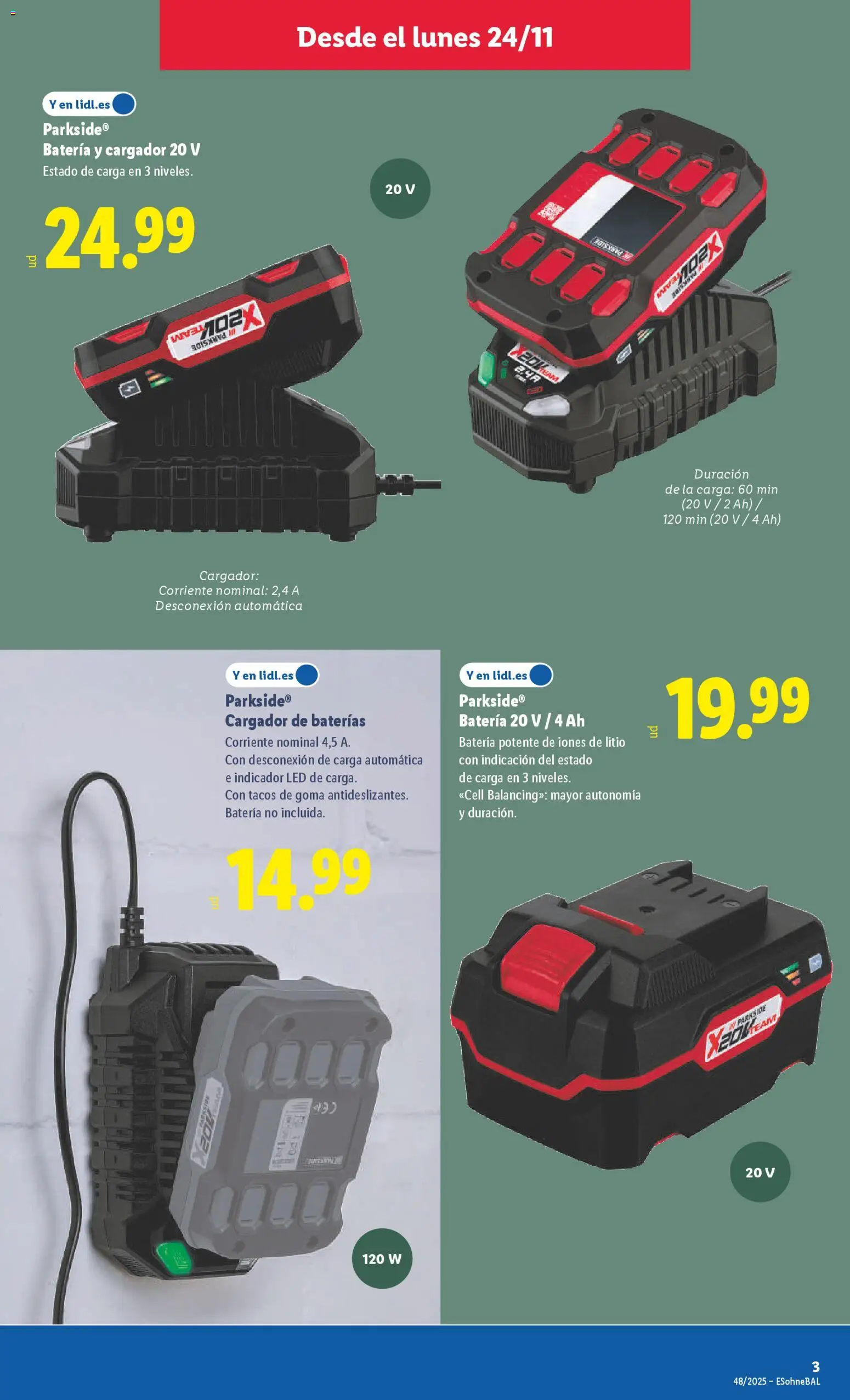 Lidl - Black Friday │ válido desde el 24.11.2025 | Página: 5 | Productos: Tacos, Batería