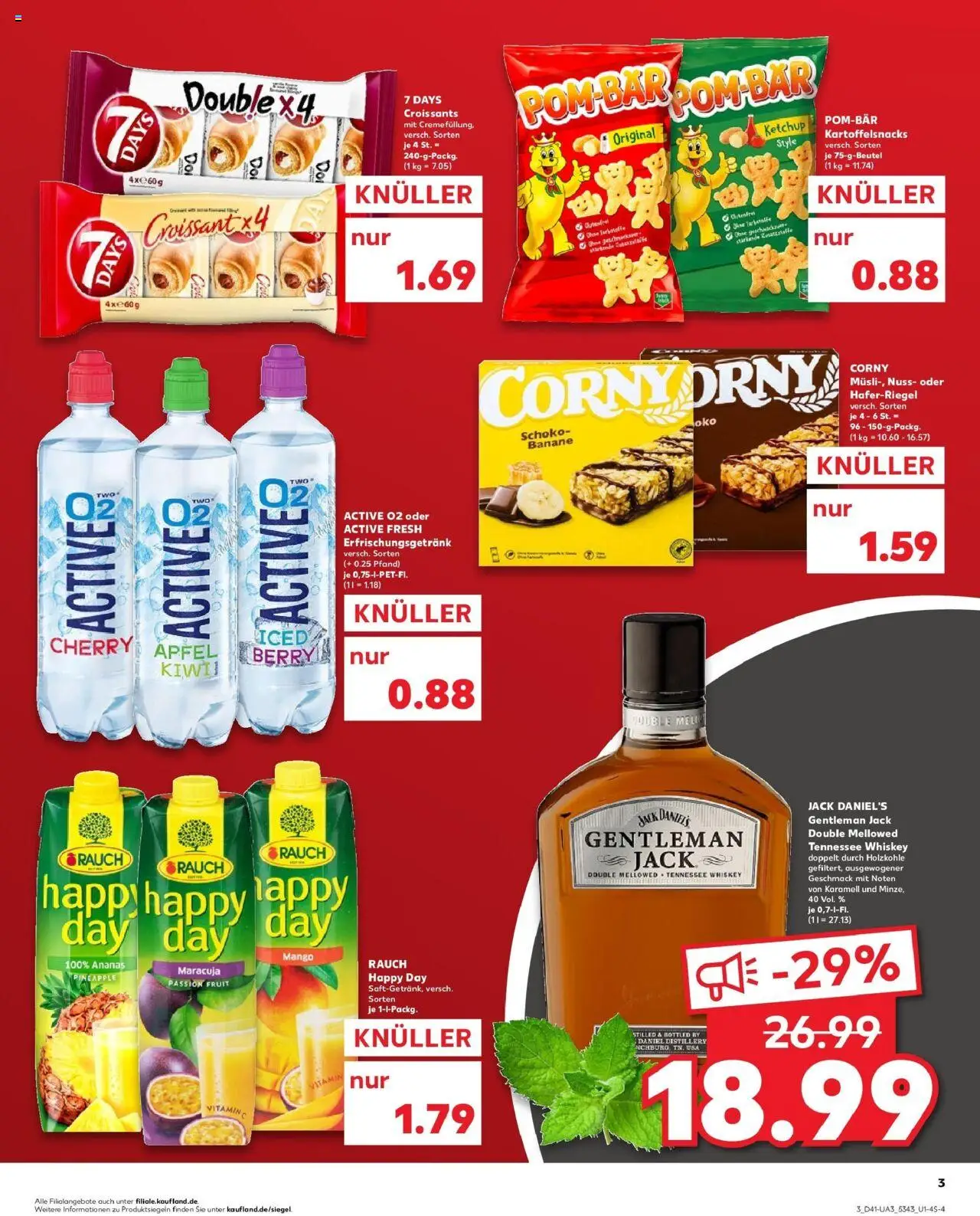 Kaufland prospekt Freising	 – gültig ab 09.10.2025 | Seite: 3 | Produkte: Jack Daniel's, Croissant, Mango, Chips
