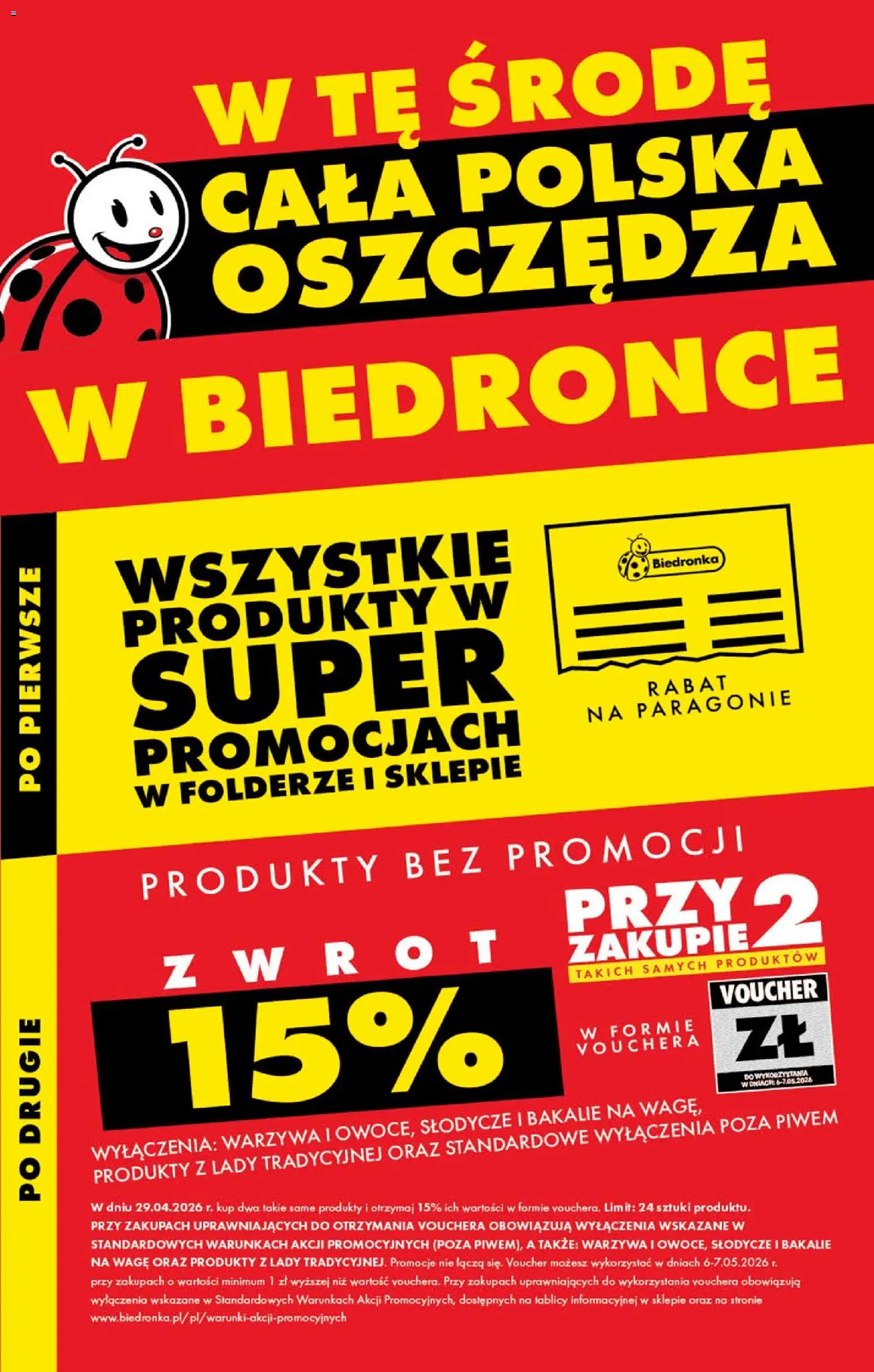 Biedronka Polsko leták - Cała Polska oszczędza! środa od 29.04.2026 | Strana: 1