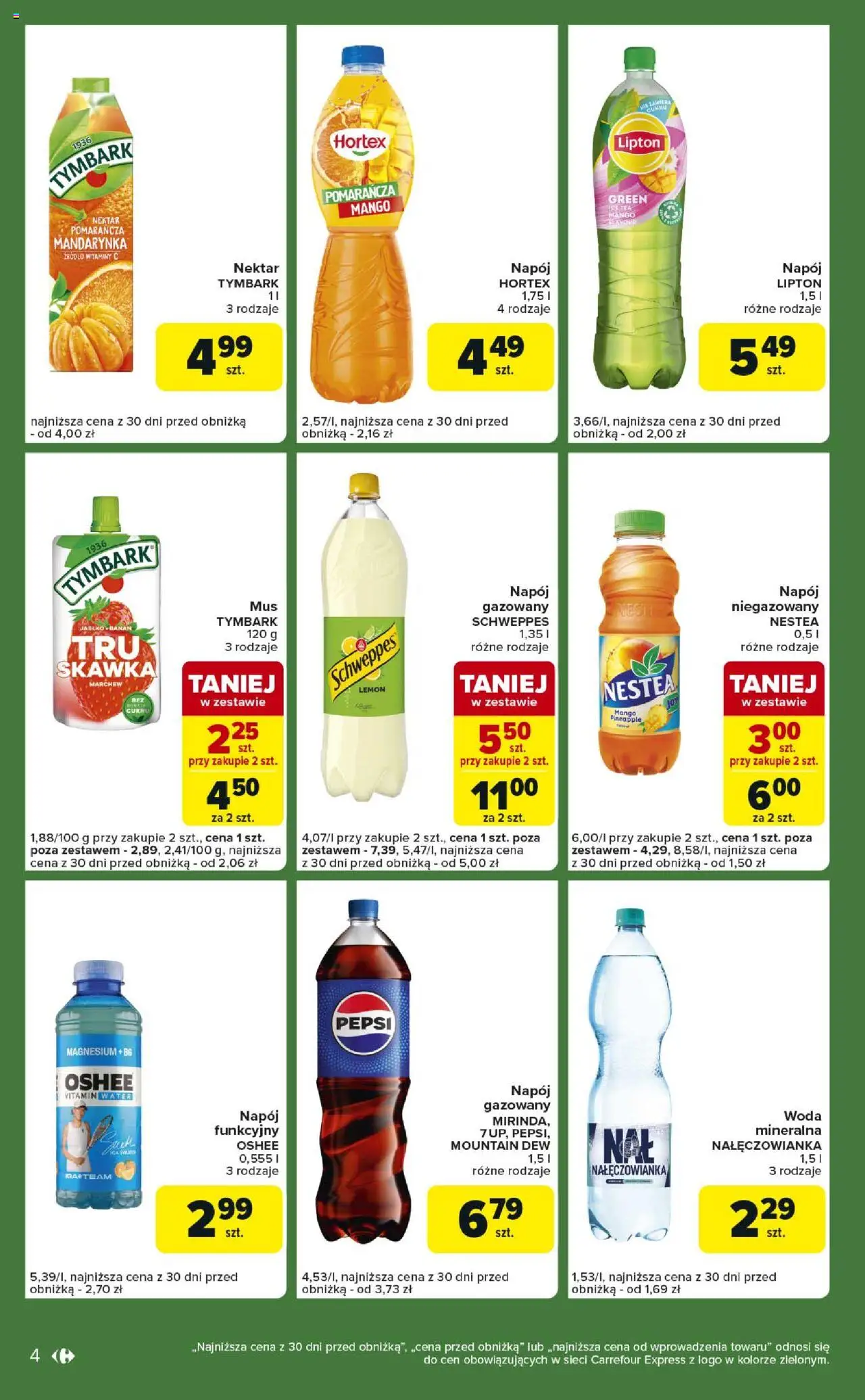 Carrefour Gazetka - Express II od 29.07.2025 | Strona: 4 | Produkty: Mango, Ice Tea, Pepsi, Woda