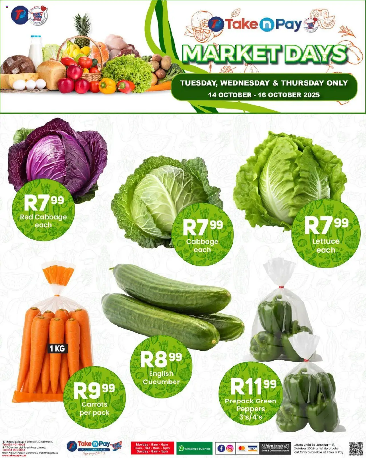 New Take n Pay catalogue – valid from 14.10.2025 | Page: 2 | Products: Carrots, Lettuce